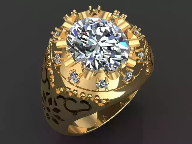 Jeweled harp ring 3D print model Jeweled harp ring 3D print model