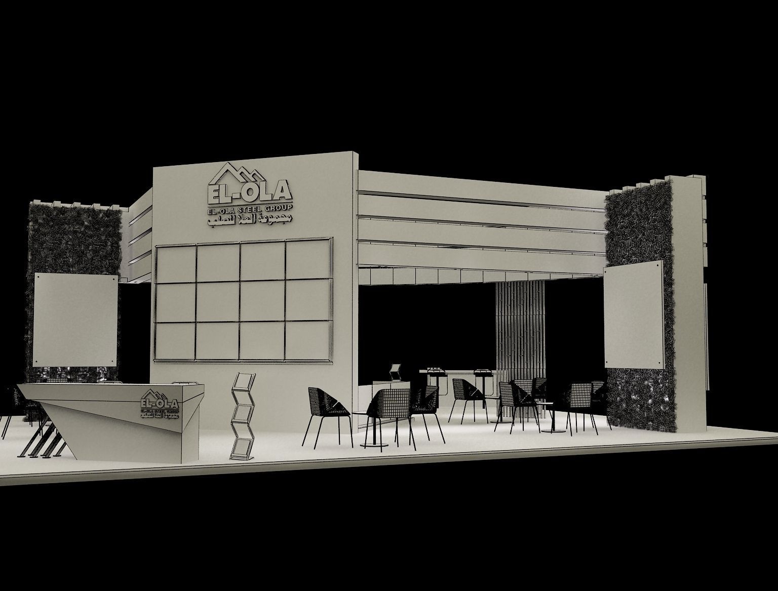 Booth Exhibition Stand a238 3D model_14