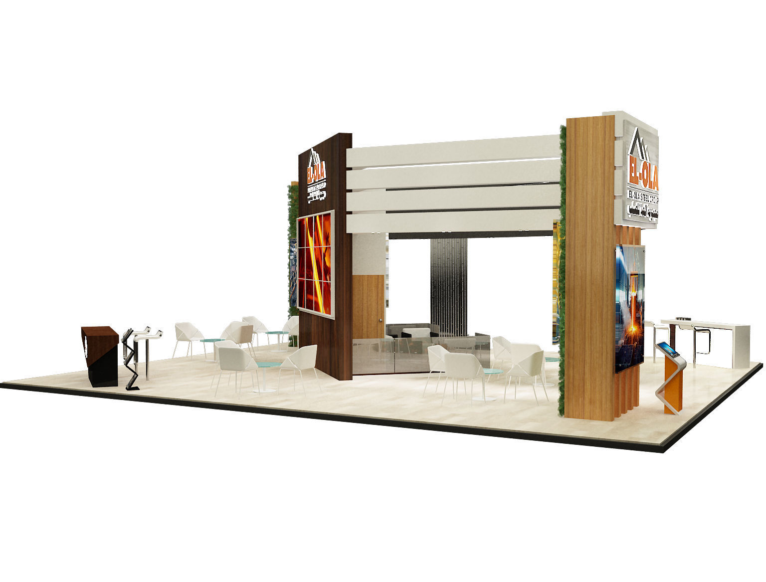 Booth Exhibition Stand a238 3D model_9