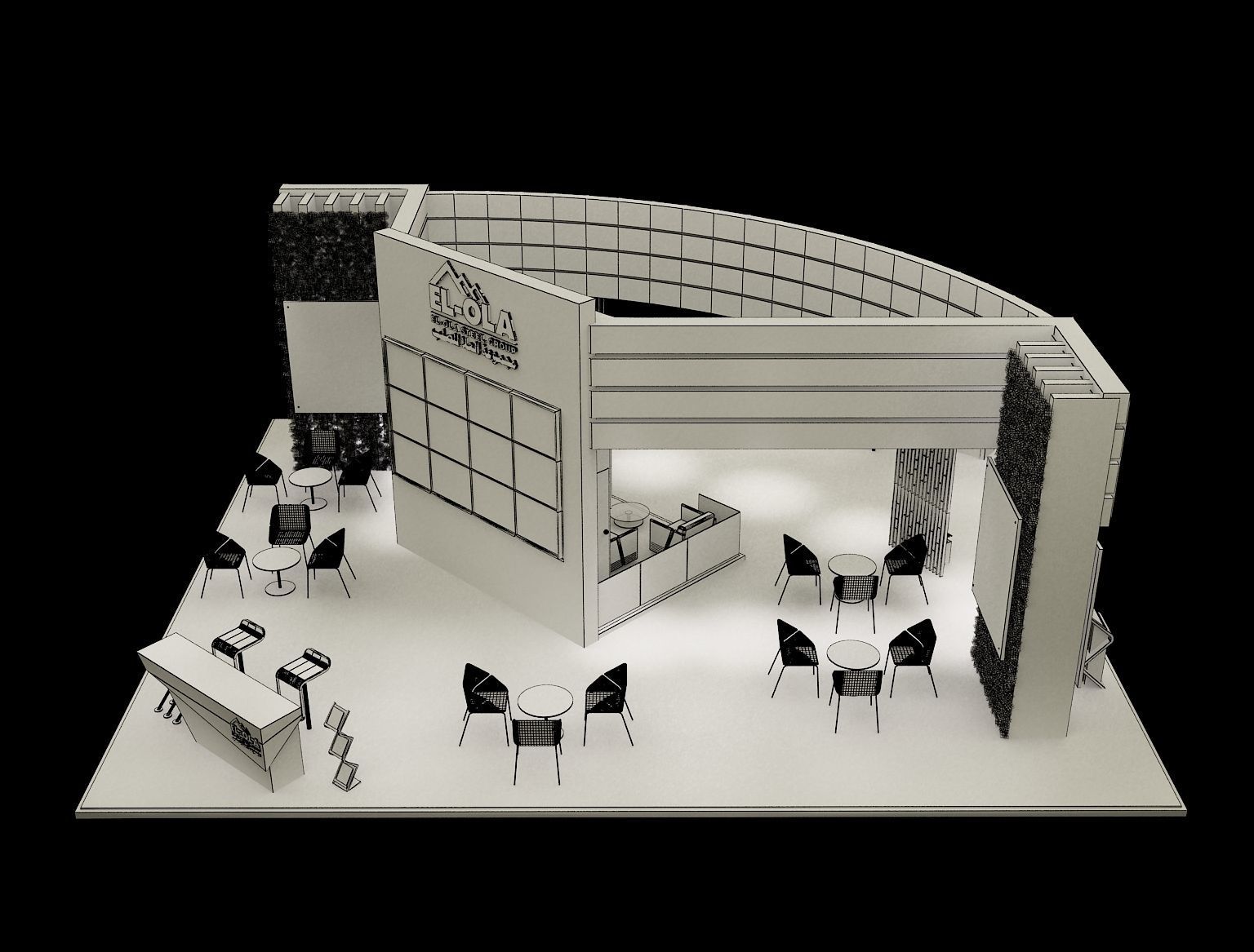 Booth Exhibition Stand a238 3D model_1