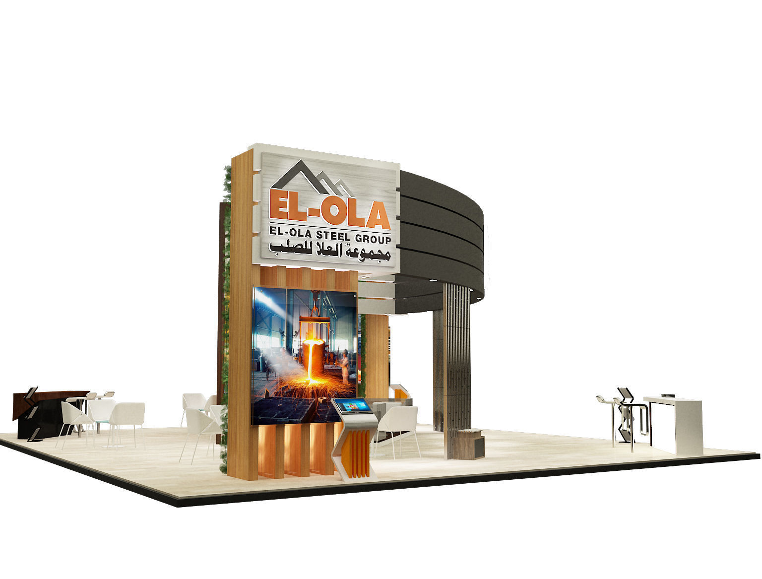 Booth Exhibition Stand a238 3D model_3