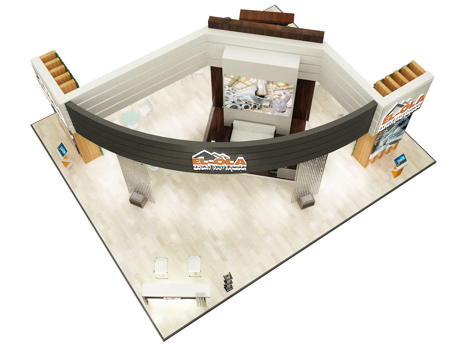 Booth Exhibition Stand a238 3D model_11