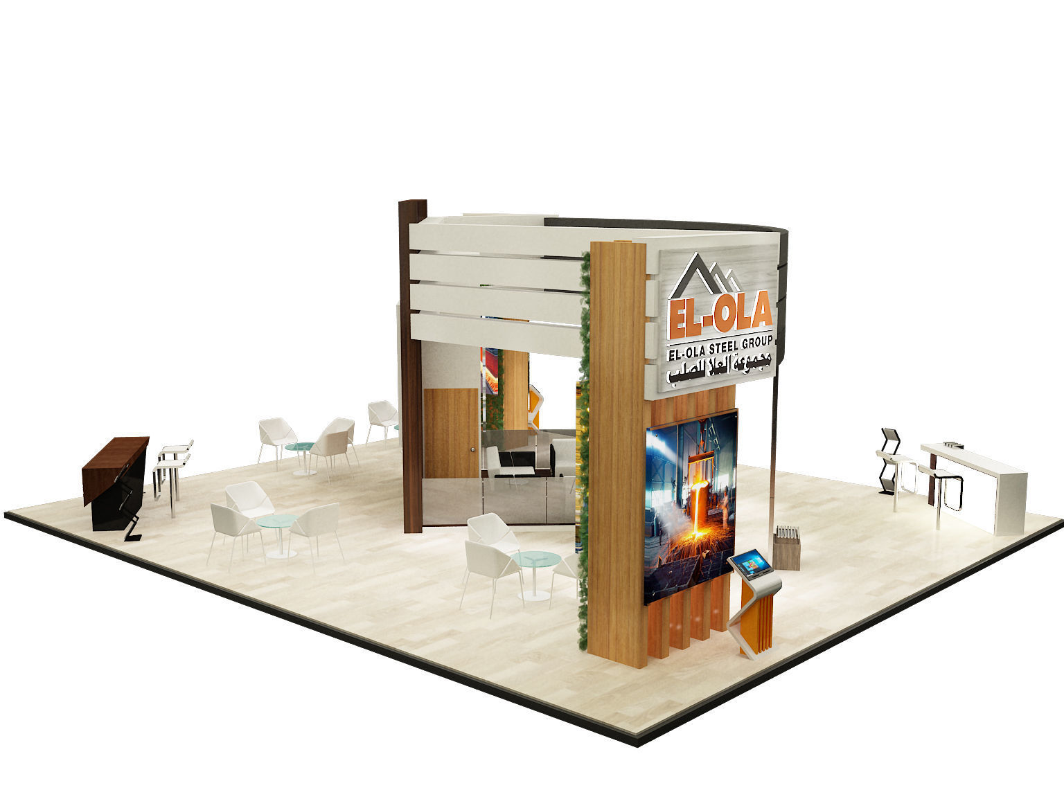 Booth Exhibition Stand a238 3D model_17