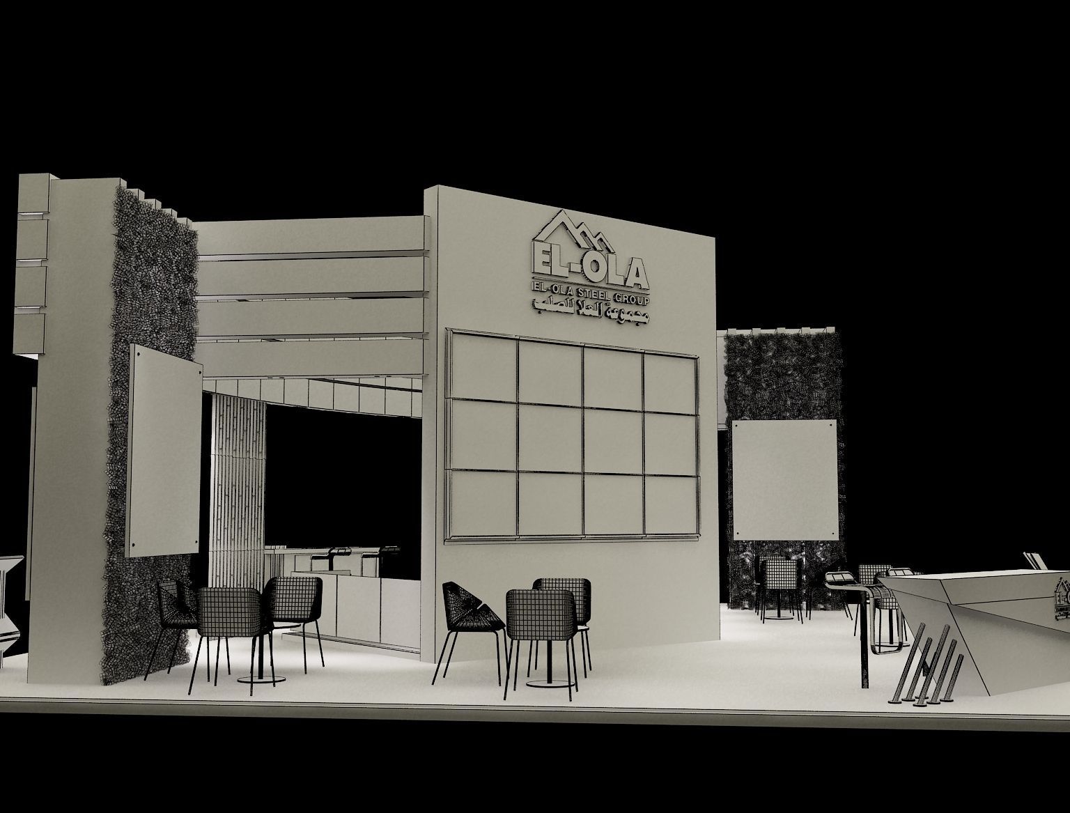 Booth Exhibition Stand a238 3D model_16
