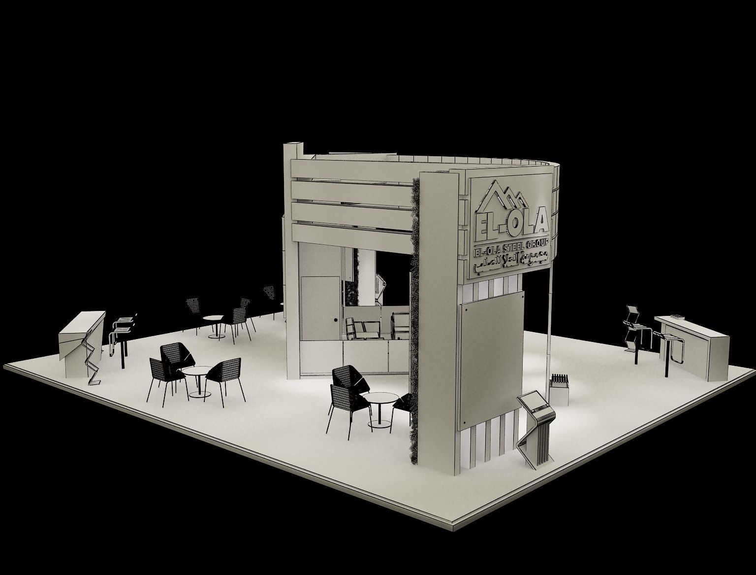 Booth Exhibition Stand a238 3D model_18