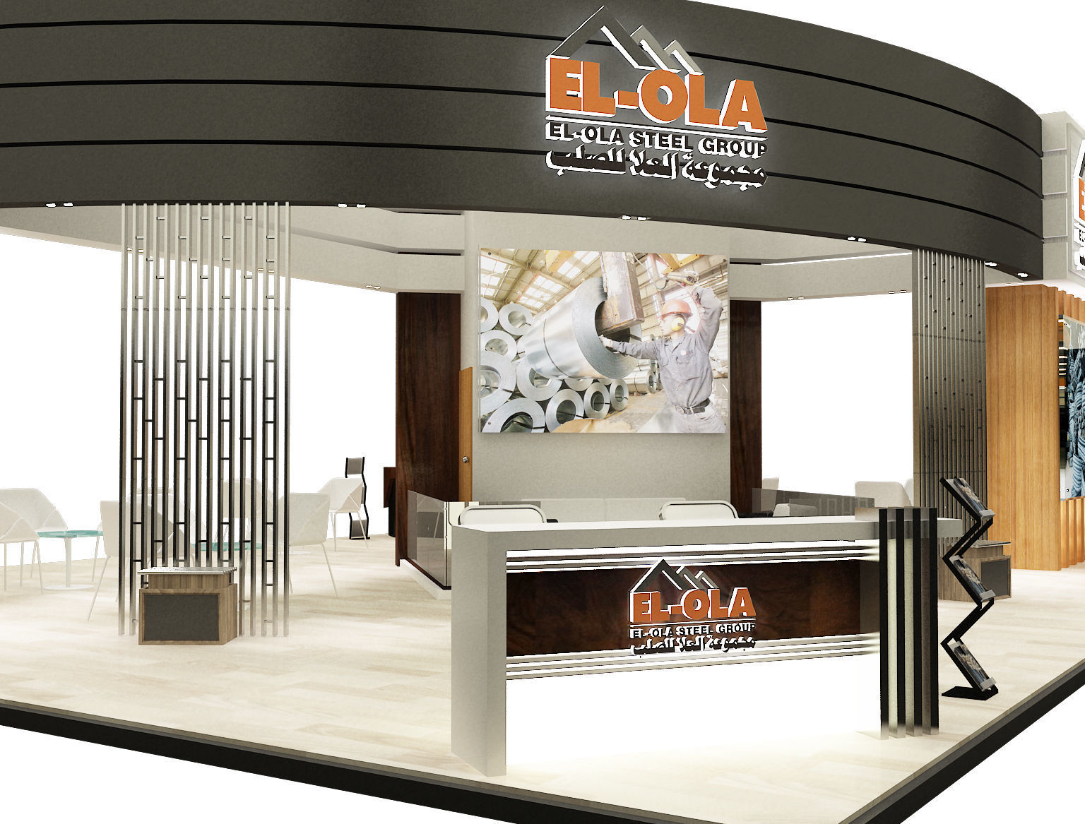 Booth Exhibition Stand a238 3D model_7