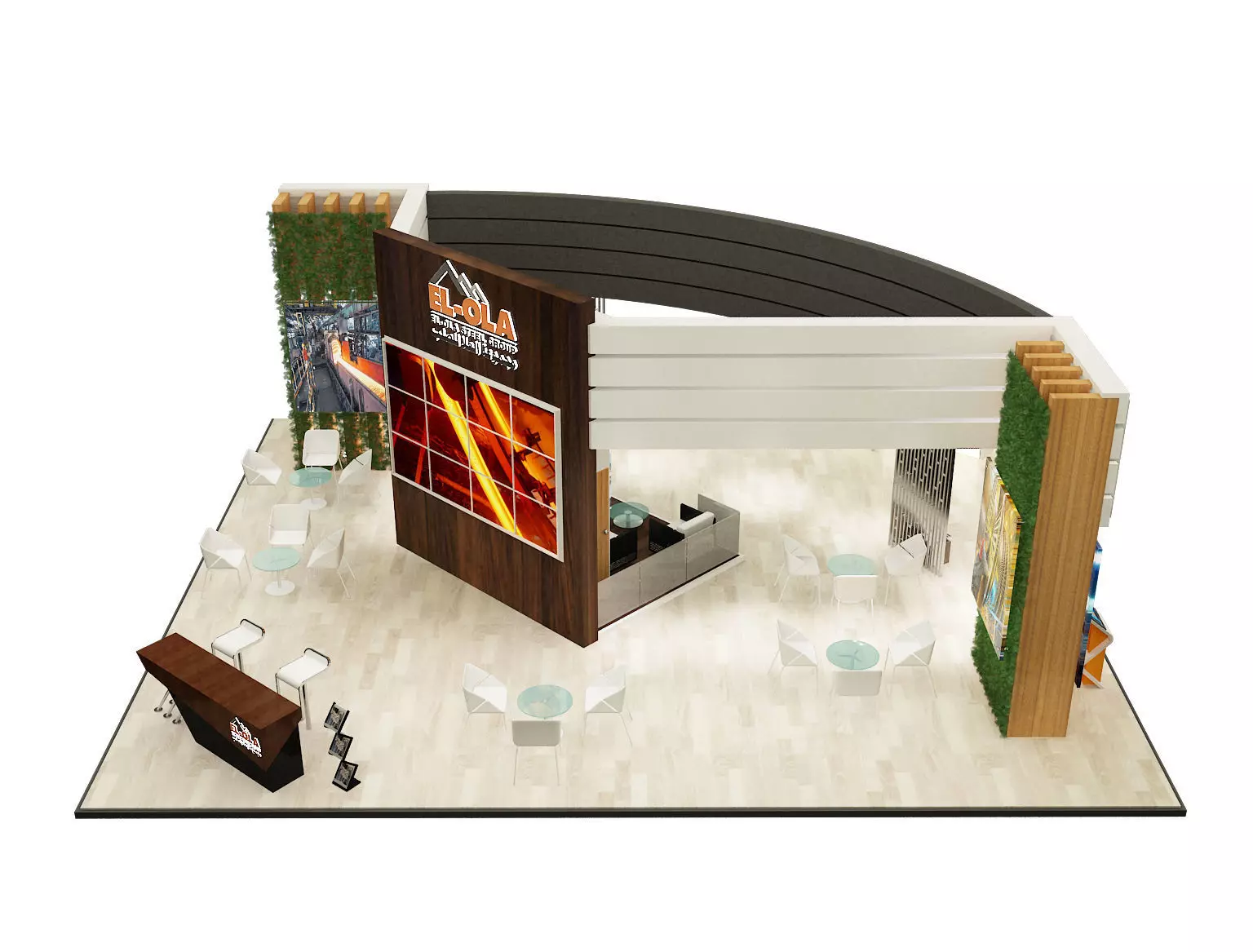 Booth Exhibition Stand a238 3D model_0