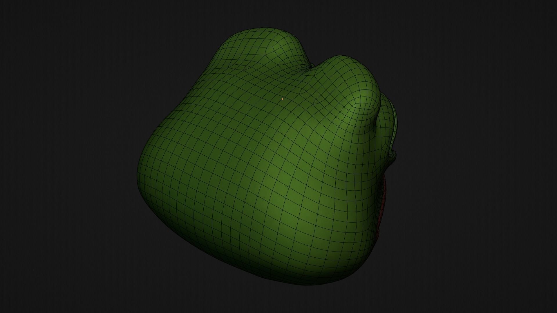 3D model Pepe the Frog - Shocked Pepe Expression V2 VR / AR / low