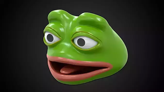 Pepe the Frog - Shocked Pepe Expression V2 Low-poly 3D model