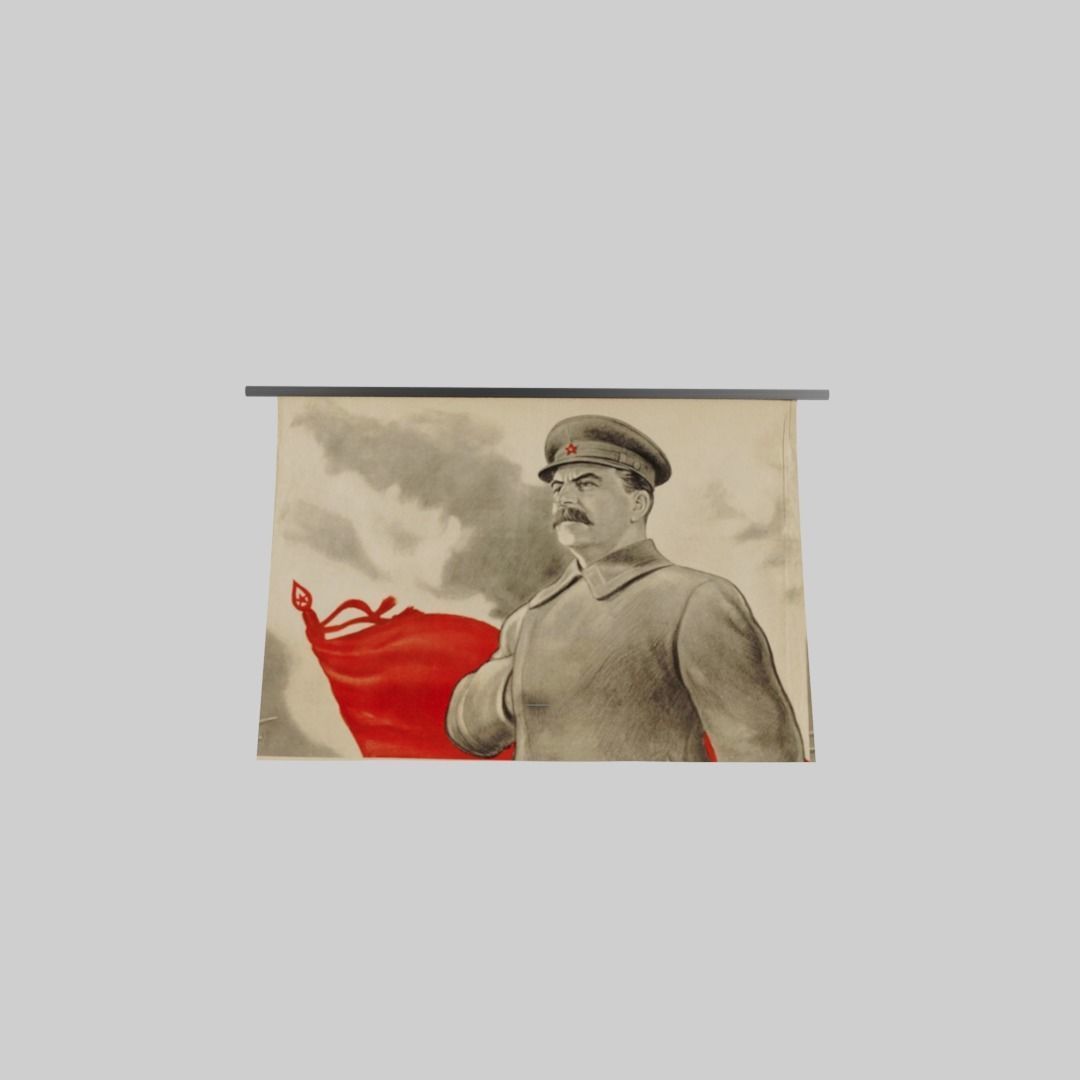 Joseph Stalin banner Low-poly 3D model_13