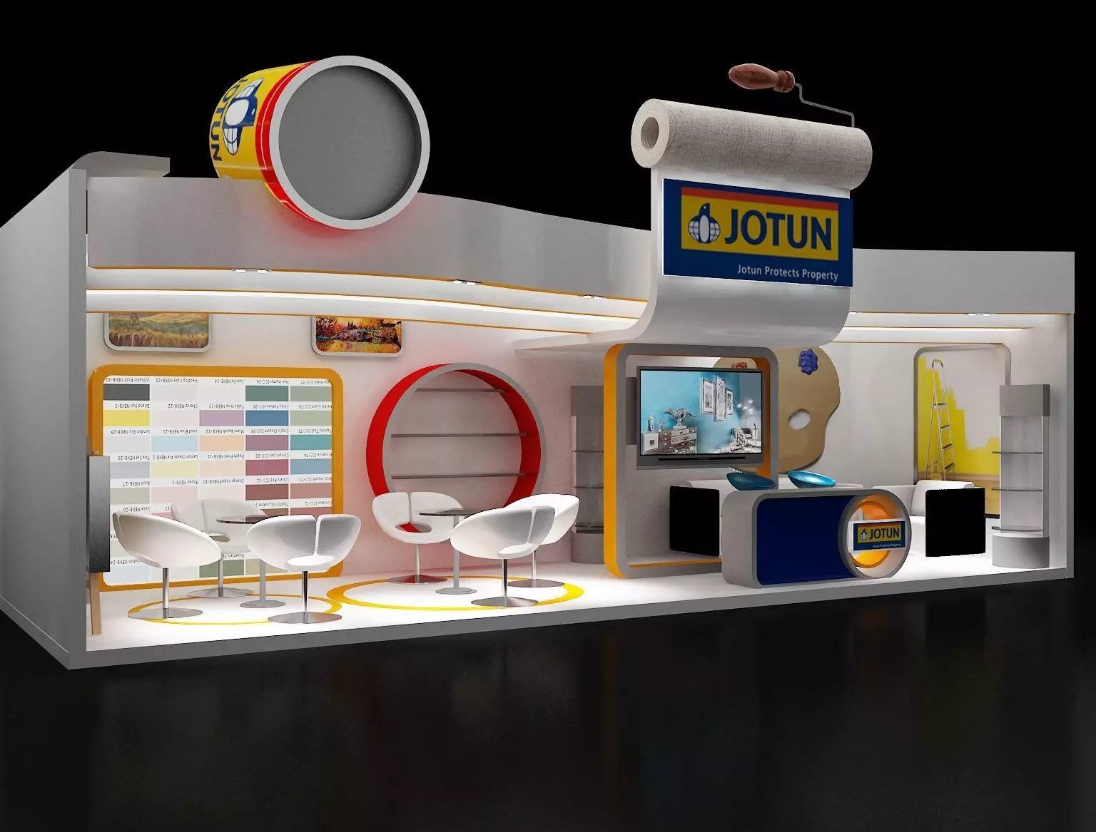 Booth Exhibition Stand a235 3D model_0