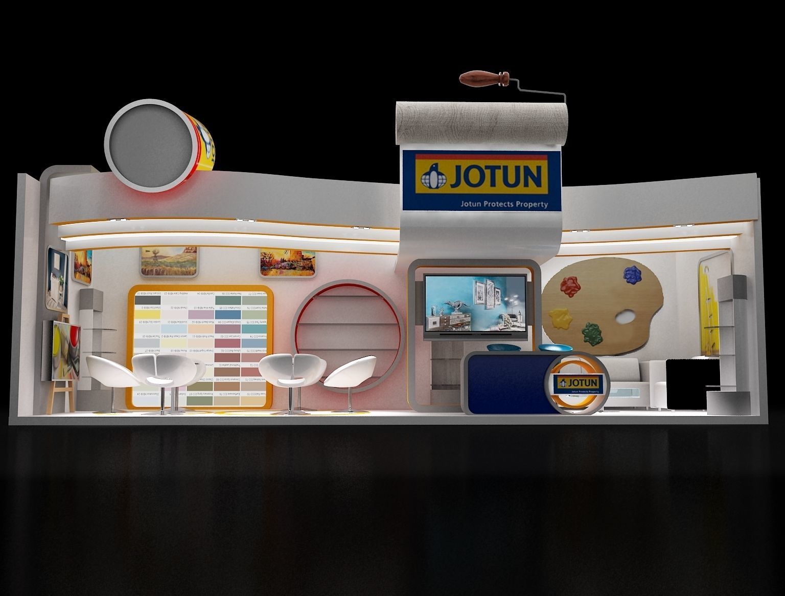 Booth Exhibition Stand a235 3D model_2