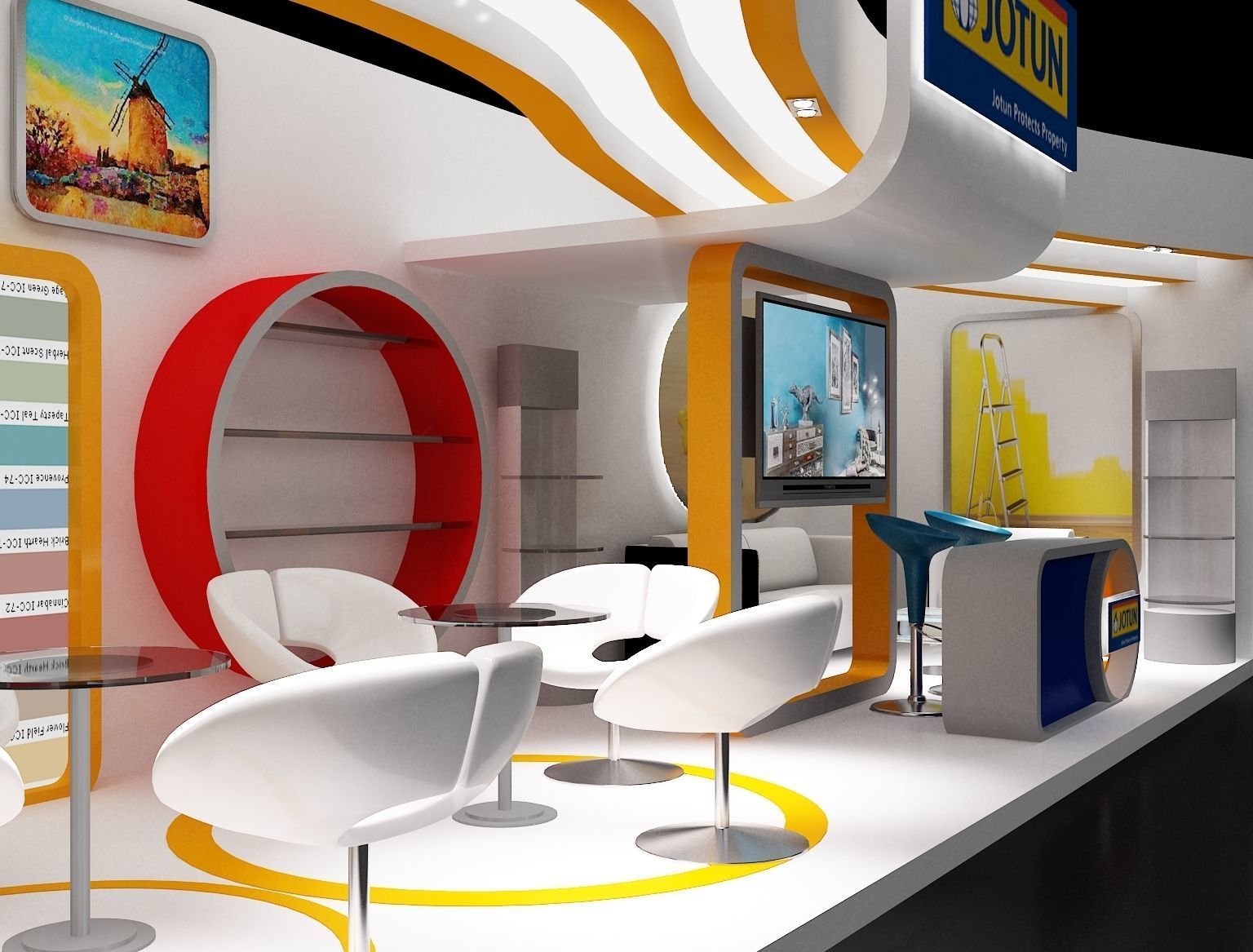 Booth Exhibition Stand a235 3D model_8