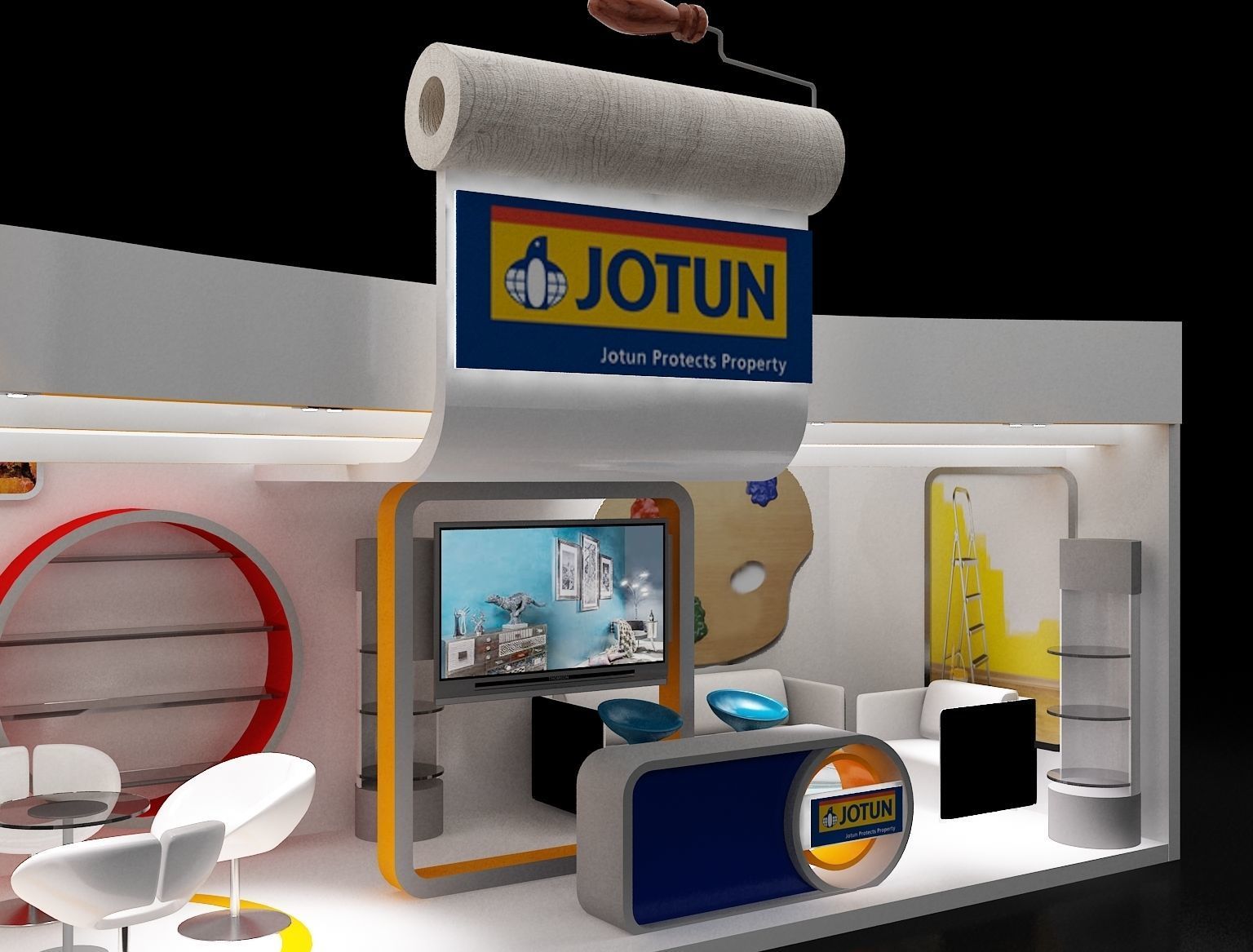 Booth Exhibition Stand a235 3D model_6