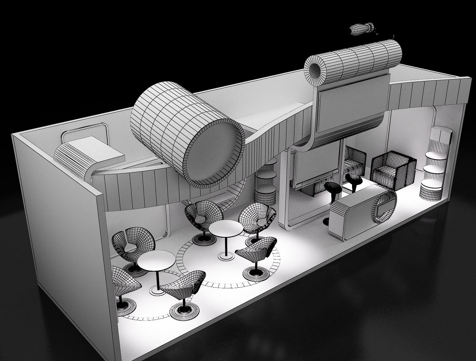 Booth Exhibition Stand a235 3D model_13