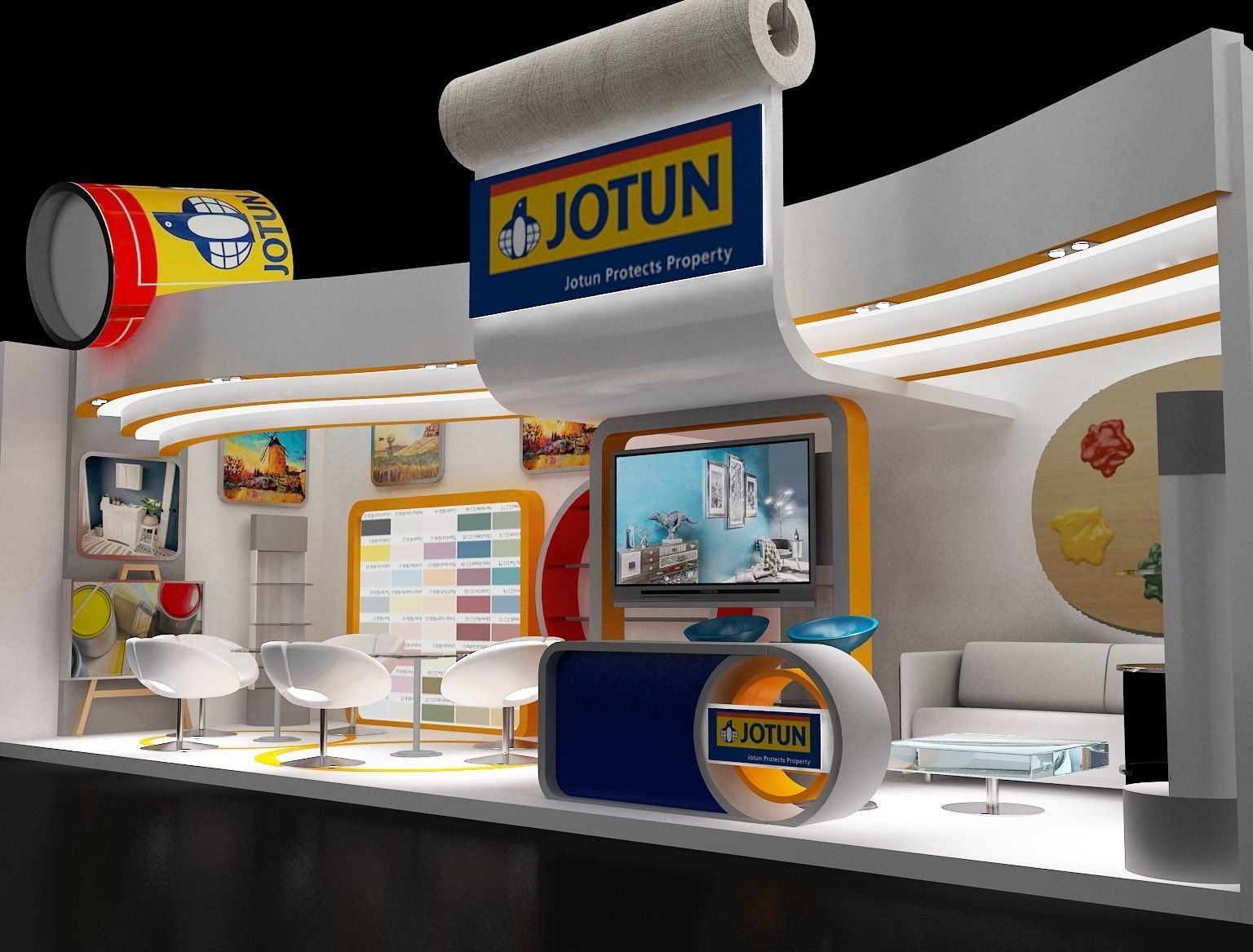 Booth Exhibition Stand a235 3D model_4