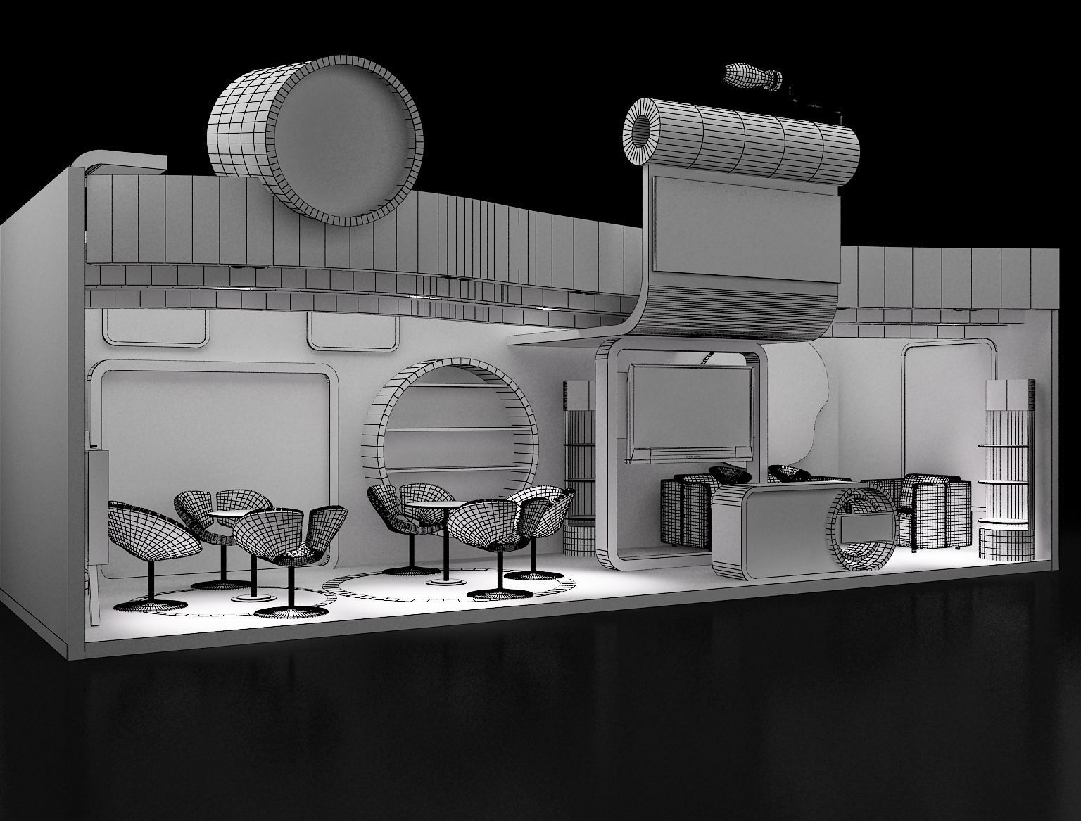 Booth Exhibition Stand a235 3D model_1