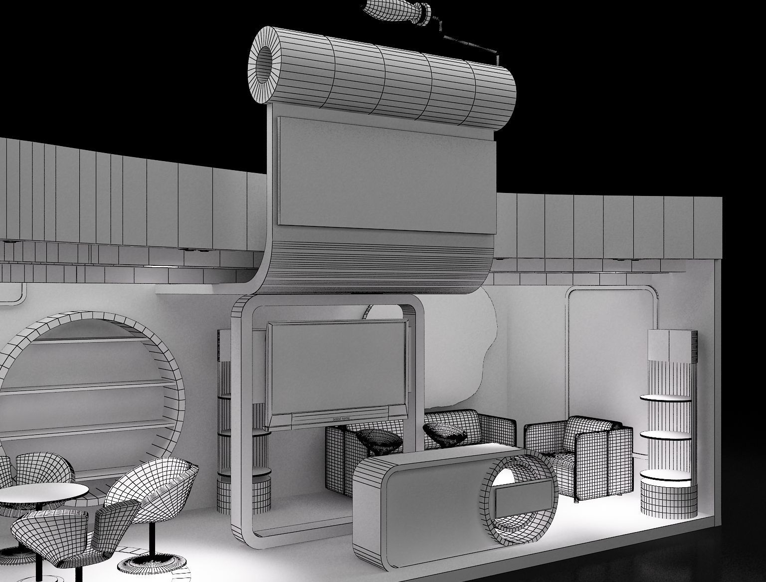 Booth Exhibition Stand a235 3D model_7