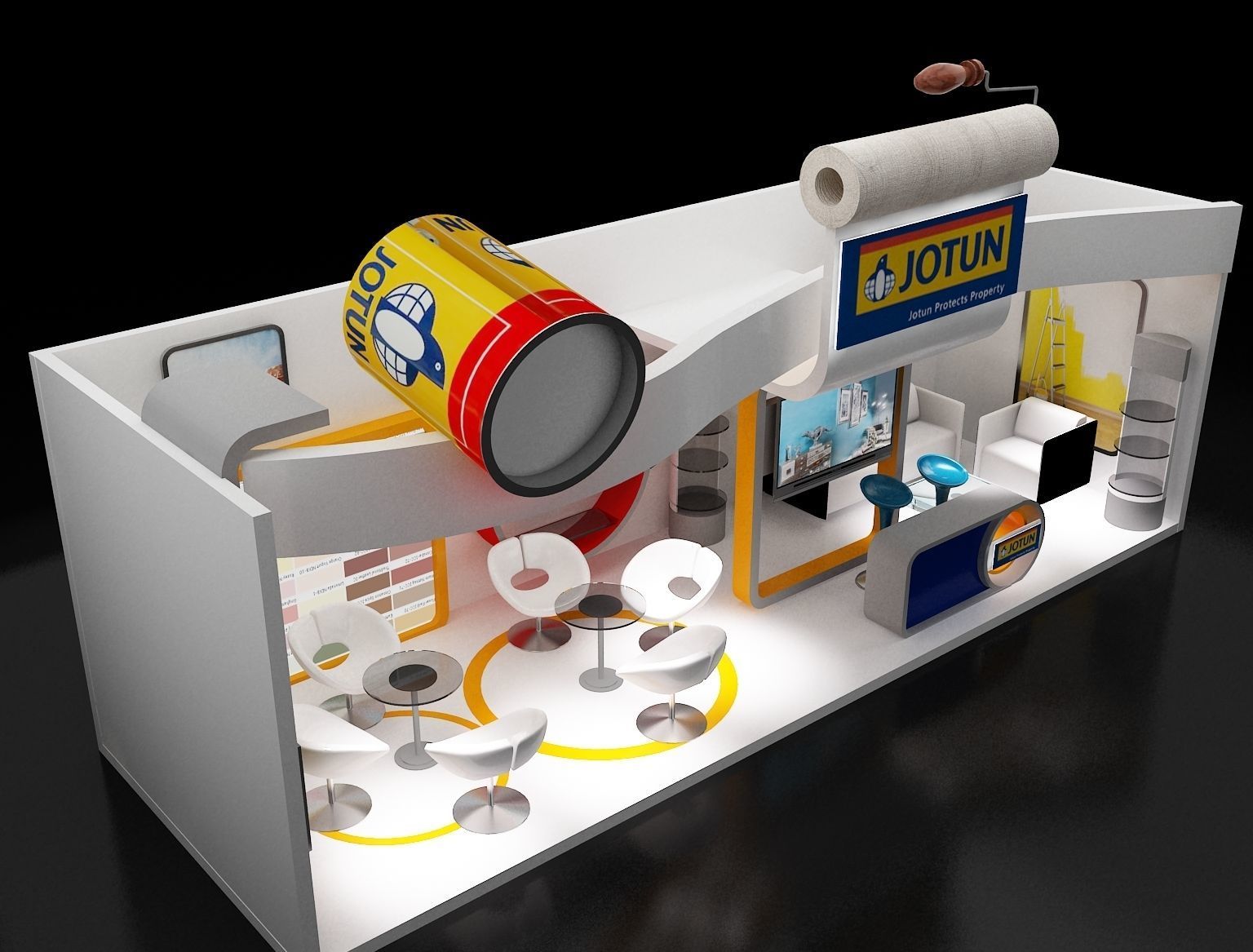 Booth Exhibition Stand a235 3D model_12