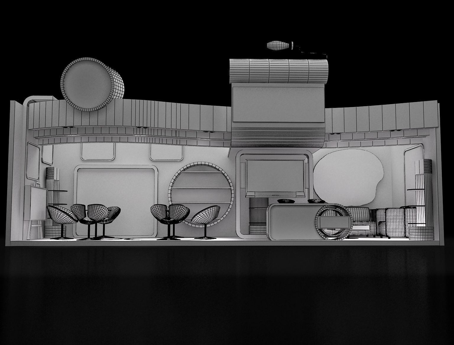 Booth Exhibition Stand a235 3D model_3