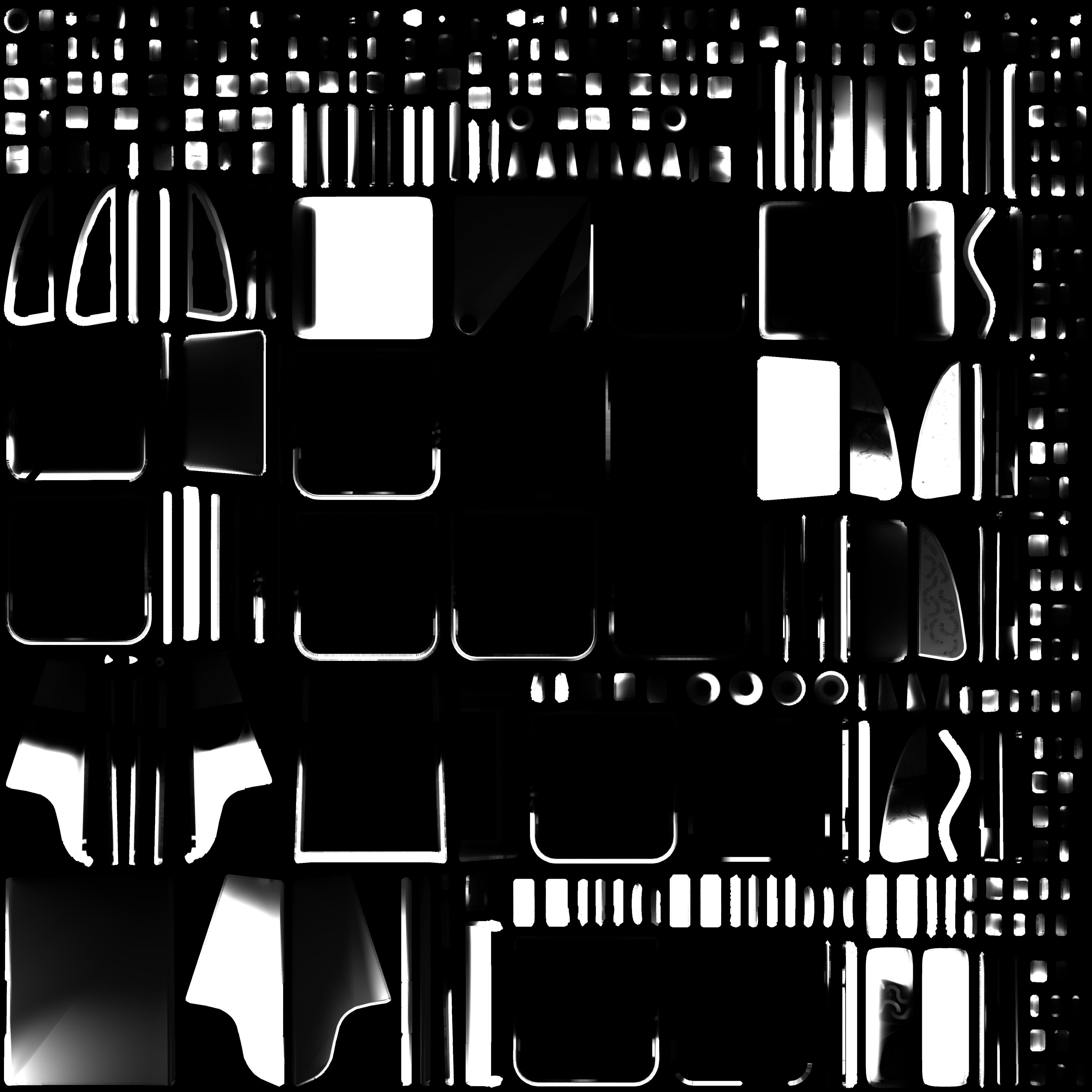 patterned sofa Low-poly 3D model_8