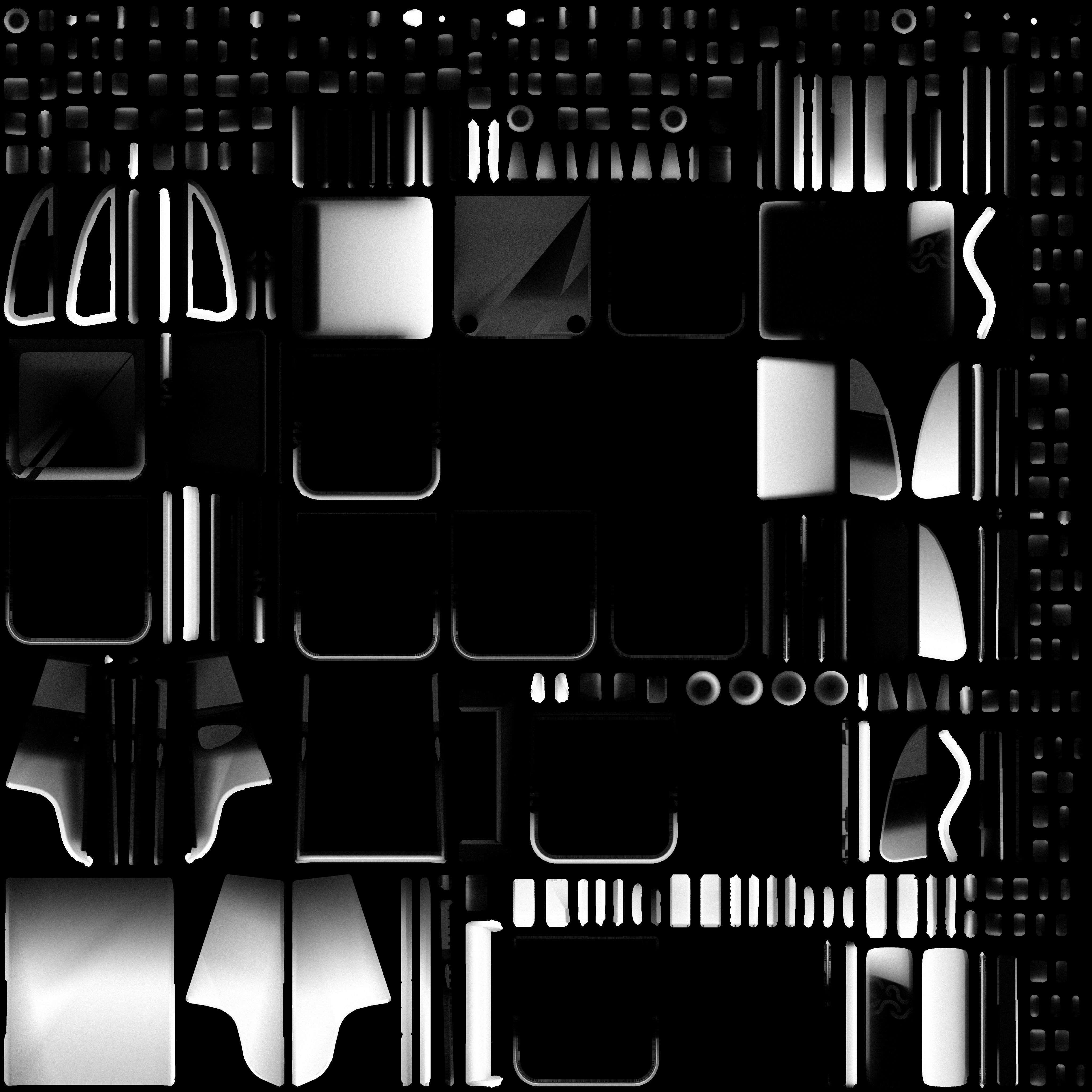 patterned sofa Low-poly 3D model_6