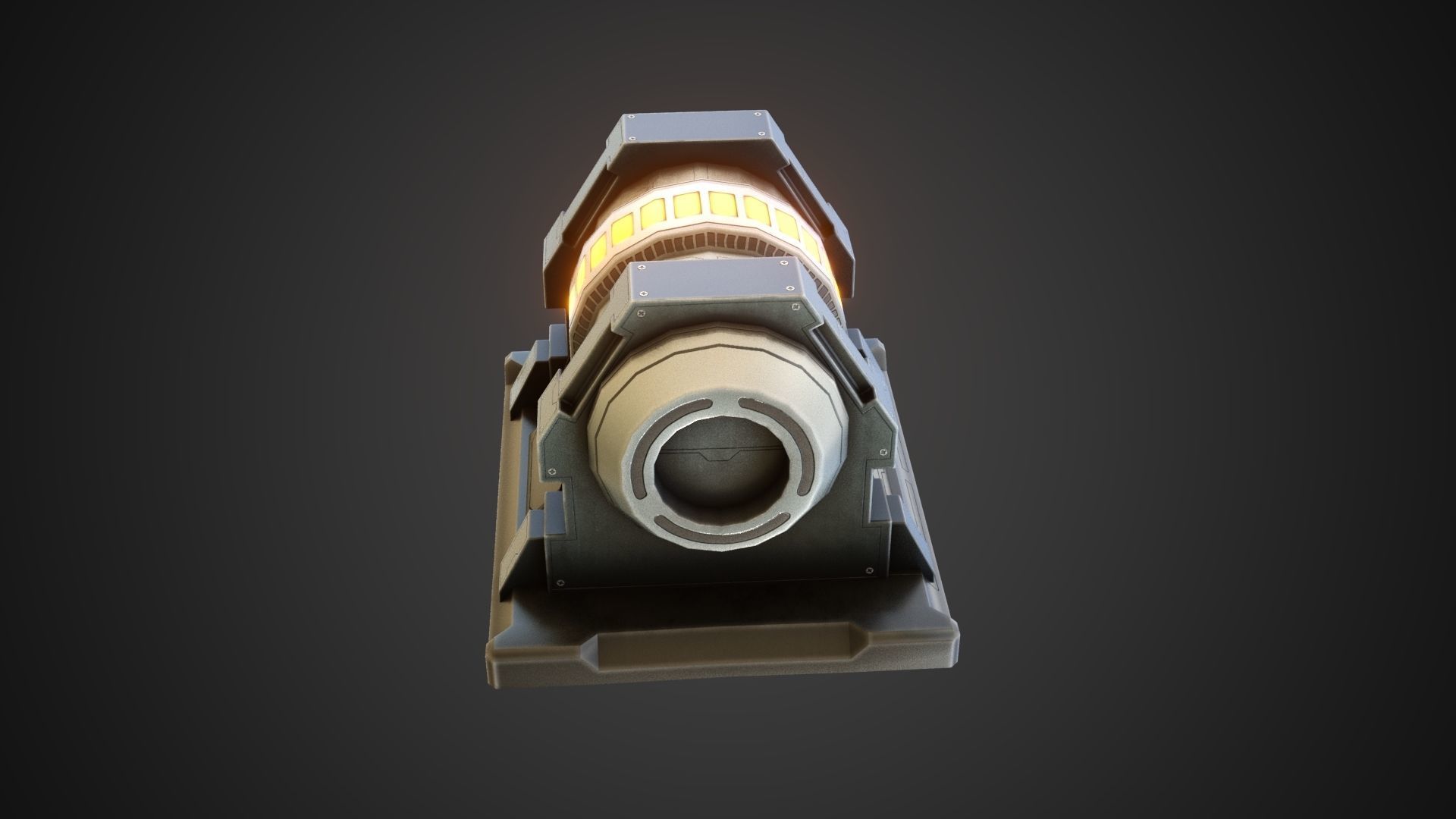 sci-fi stylized reactor  Low-poly 3D model_4