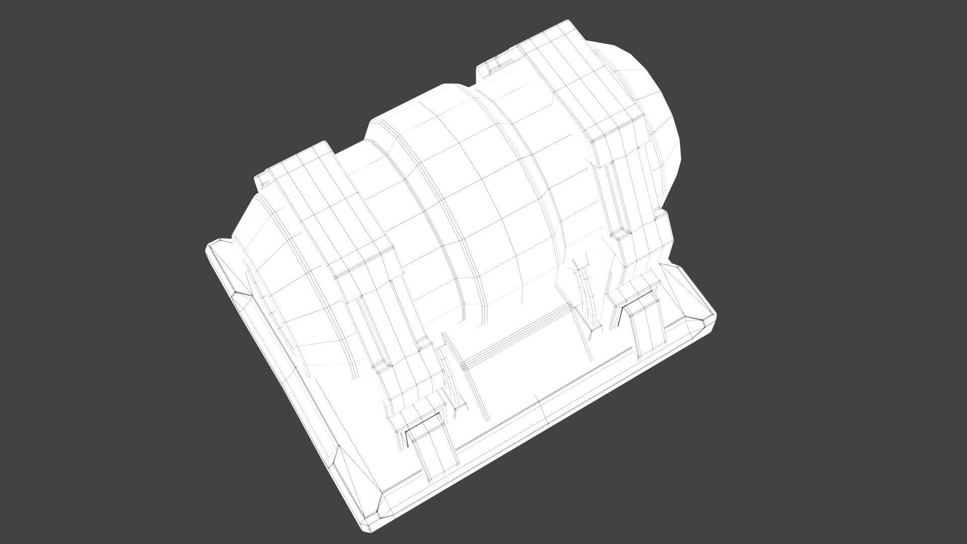 sci-fi stylized reactor  Low-poly 3D model_13