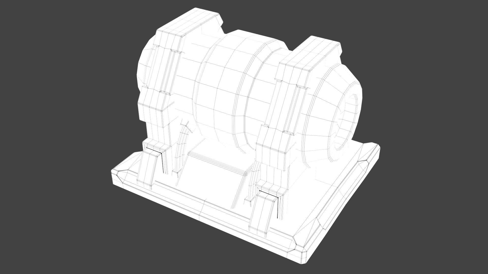 sci-fi stylized reactor  Low-poly 3D model_12
