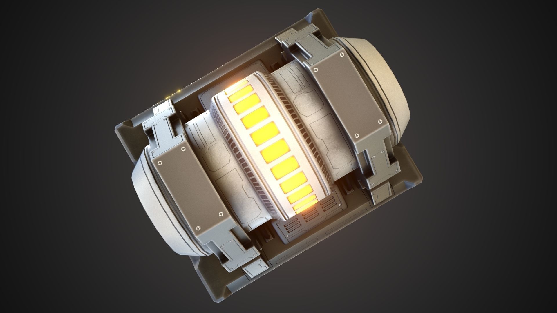 sci-fi stylized reactor  Low-poly 3D model_11