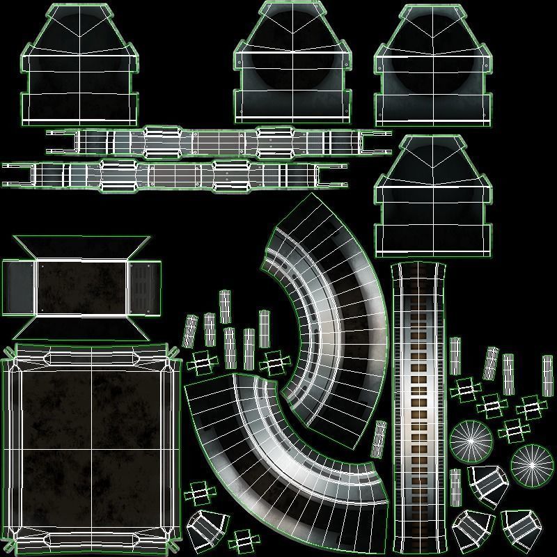 sci-fi stylized reactor  Low-poly 3D model_15