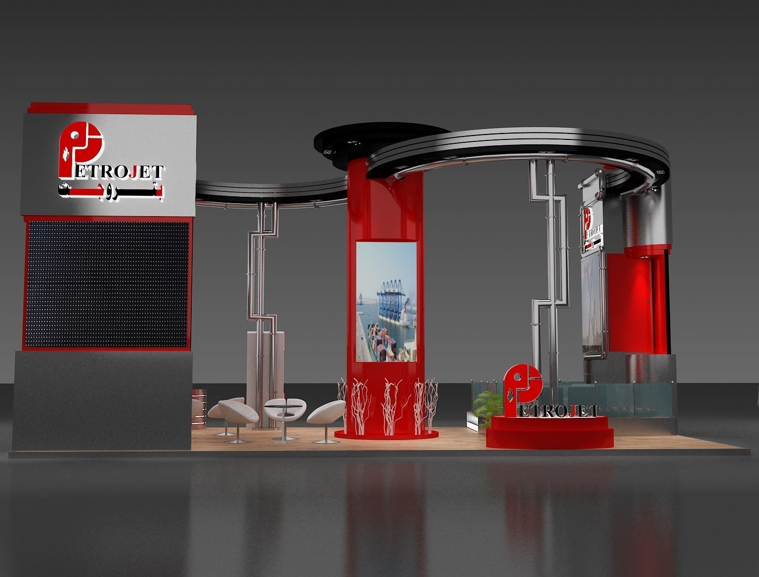 Booth Exhibition Stand a232  3D model_18