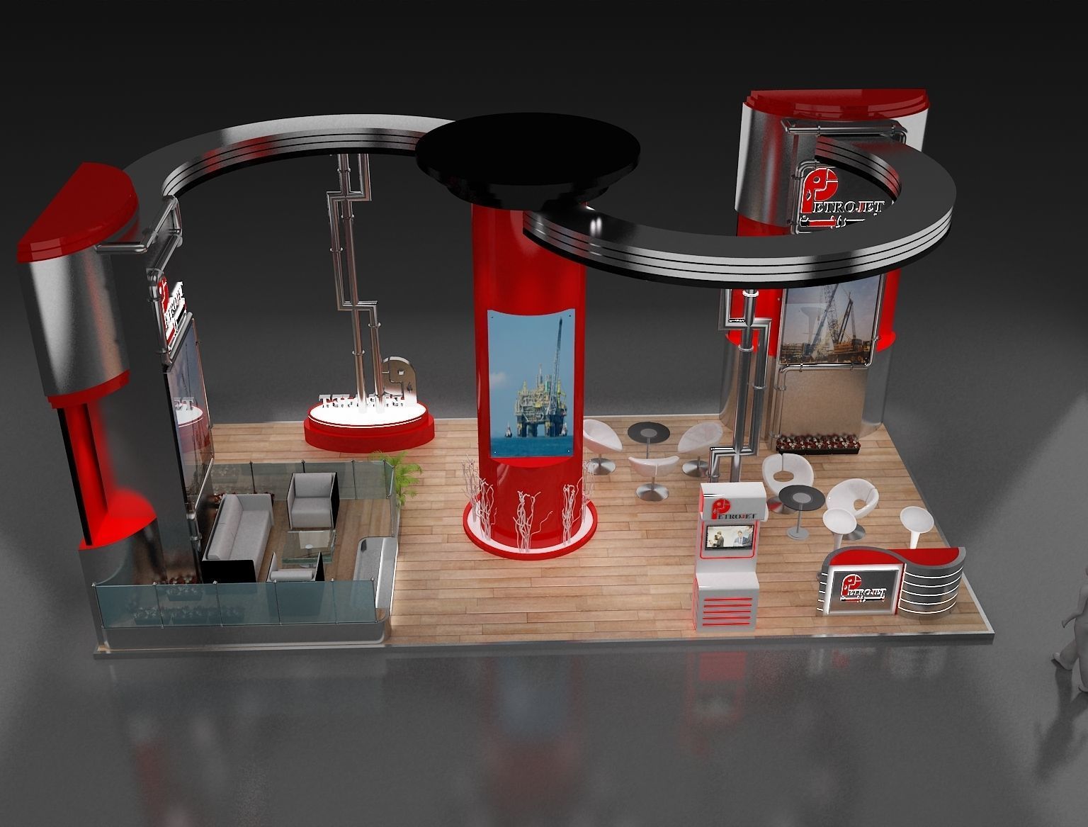 Booth Exhibition Stand a232  3D model_20