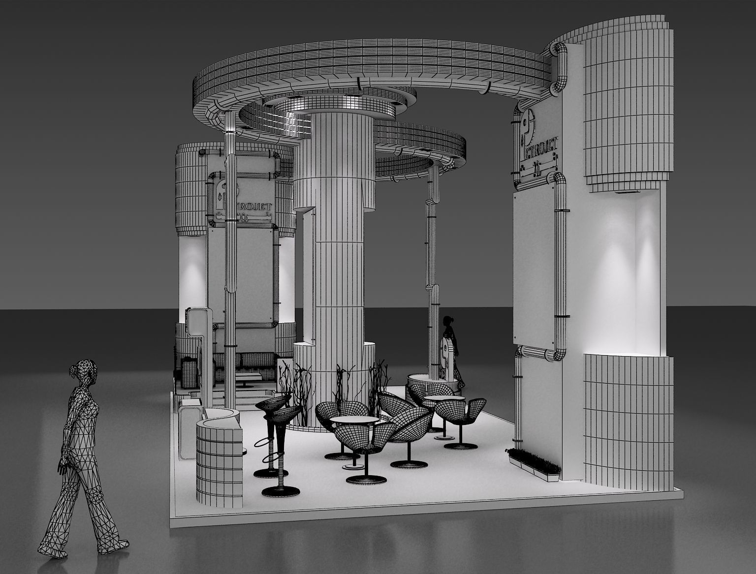 Booth Exhibition Stand a232  3D model_4