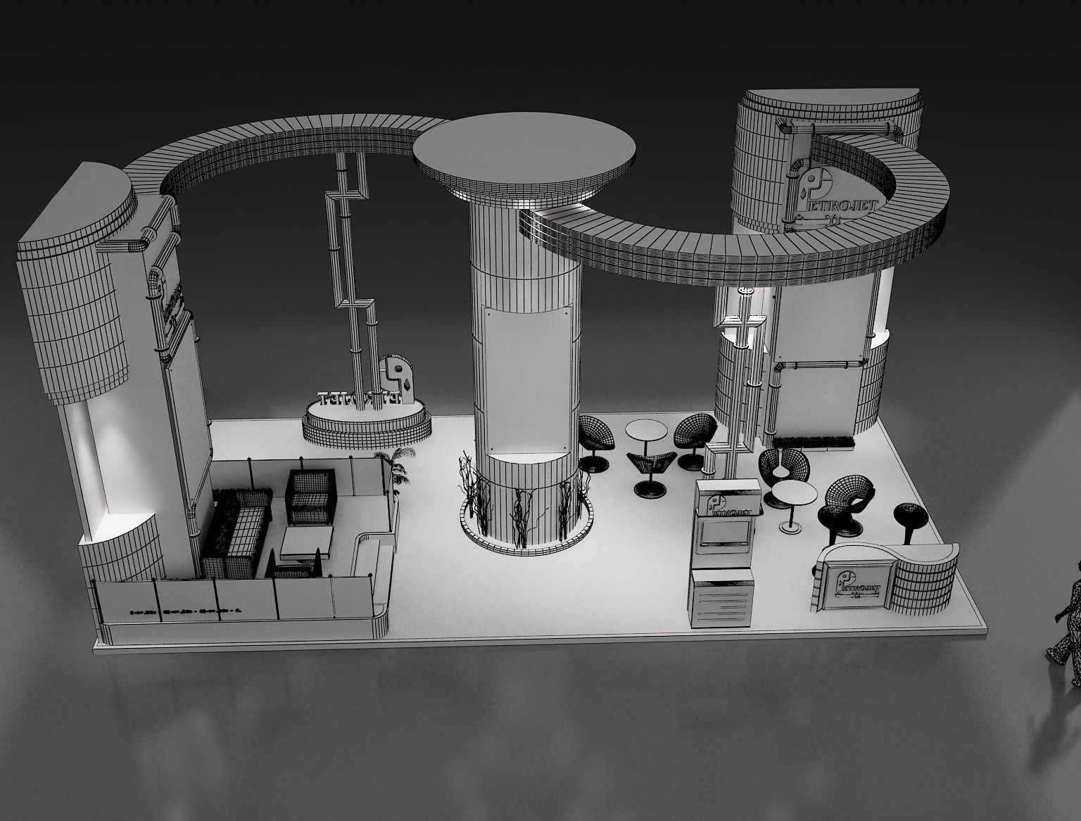 Booth Exhibition Stand a232  3D model_21