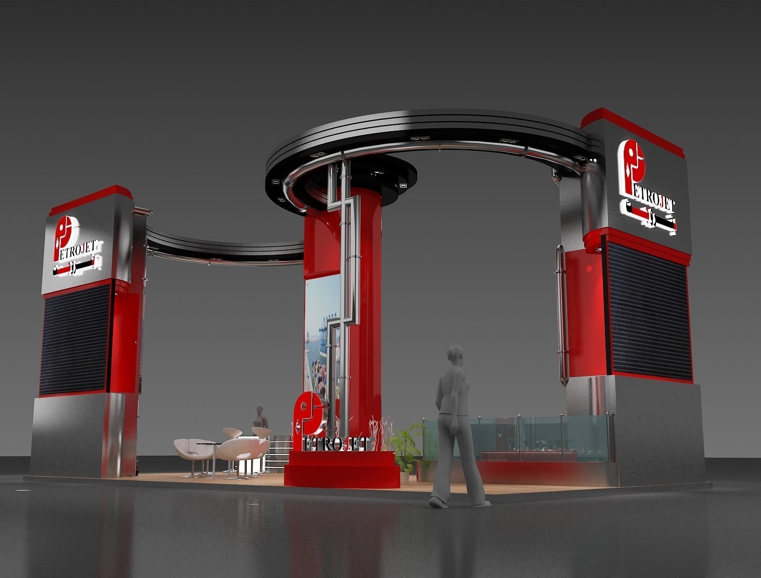 Booth Exhibition Stand a232  3D model_12