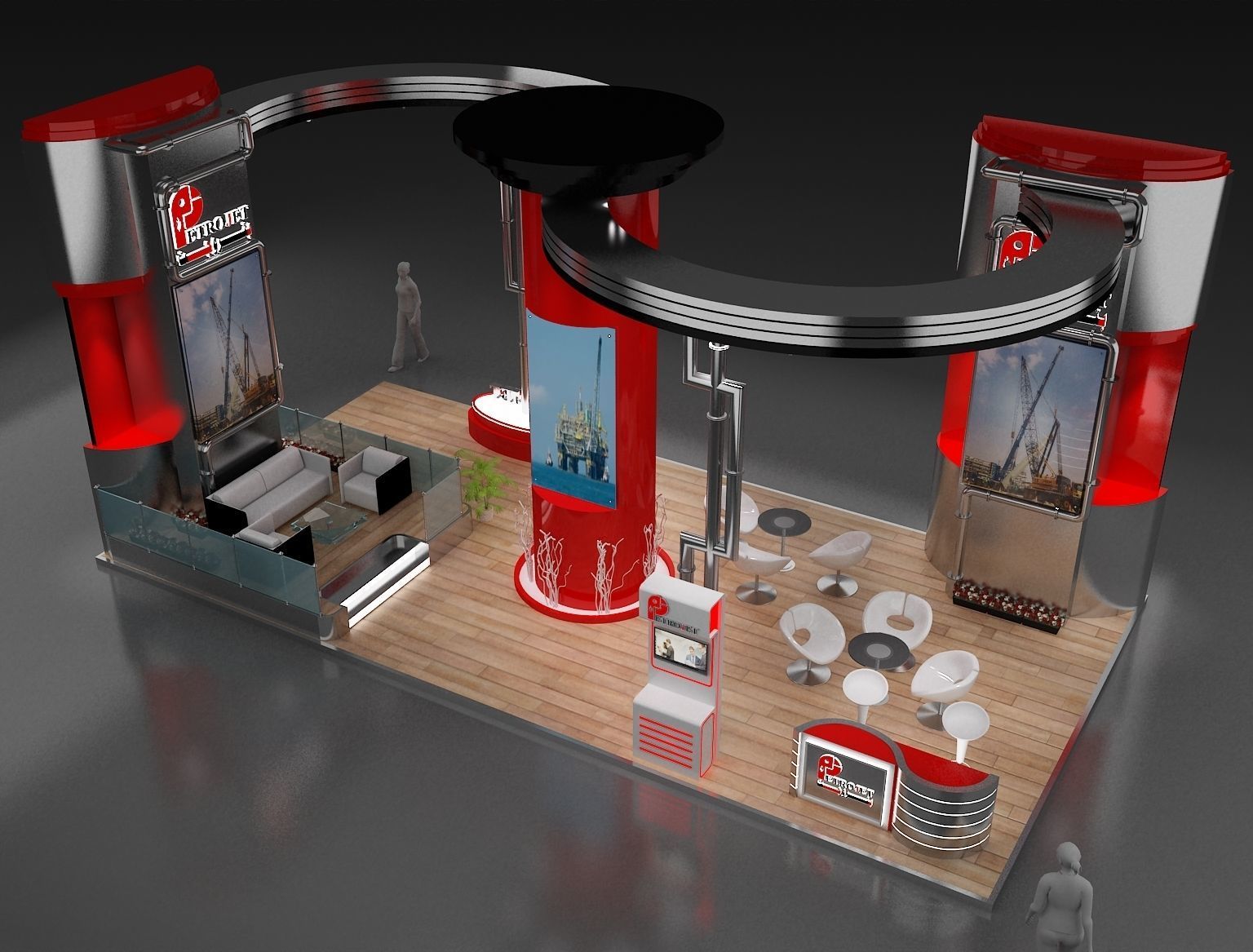 Booth Exhibition Stand a232  3D model_5