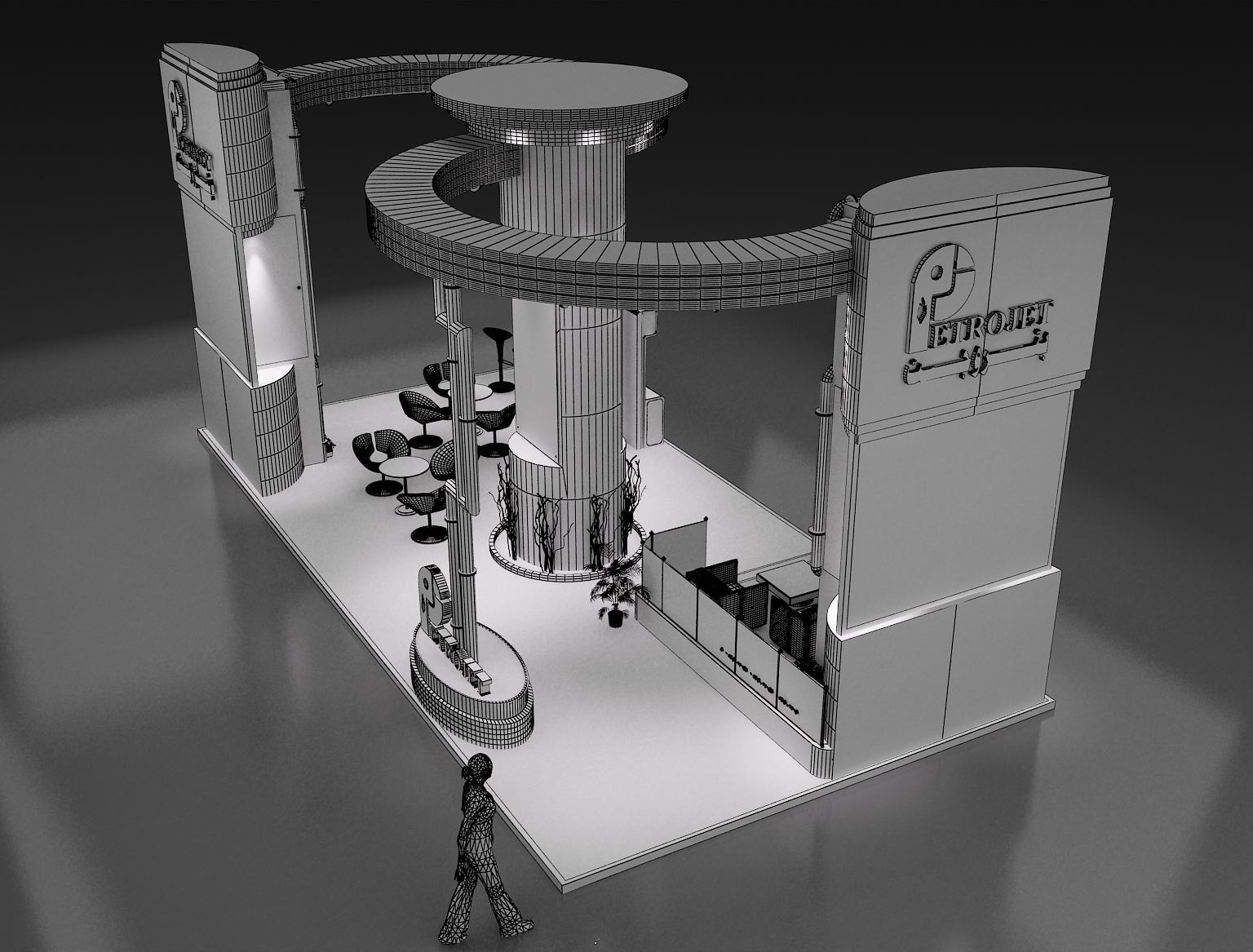 Booth Exhibition Stand a232  3D model_10