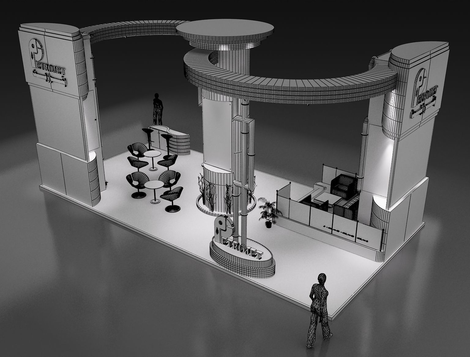 Booth Exhibition Stand a232  3D model_1