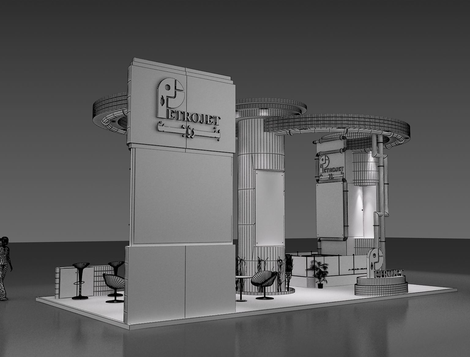 Booth Exhibition Stand a232  3D model_22