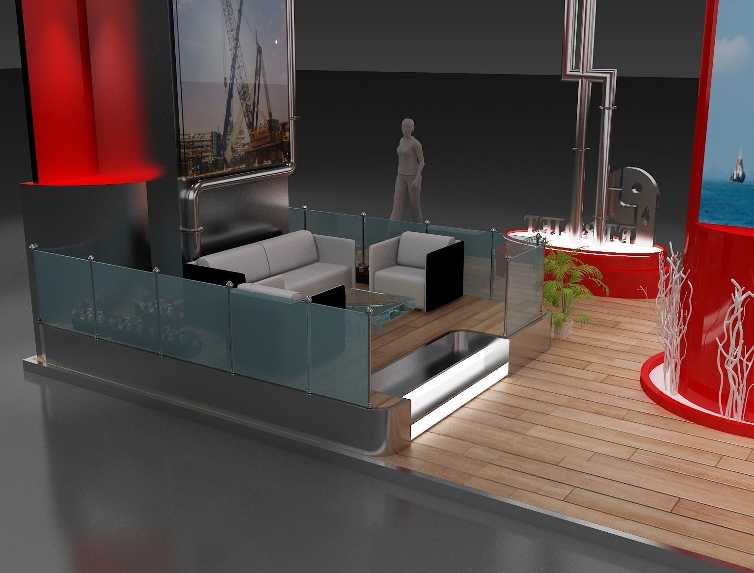 Booth Exhibition Stand a232  3D model_16