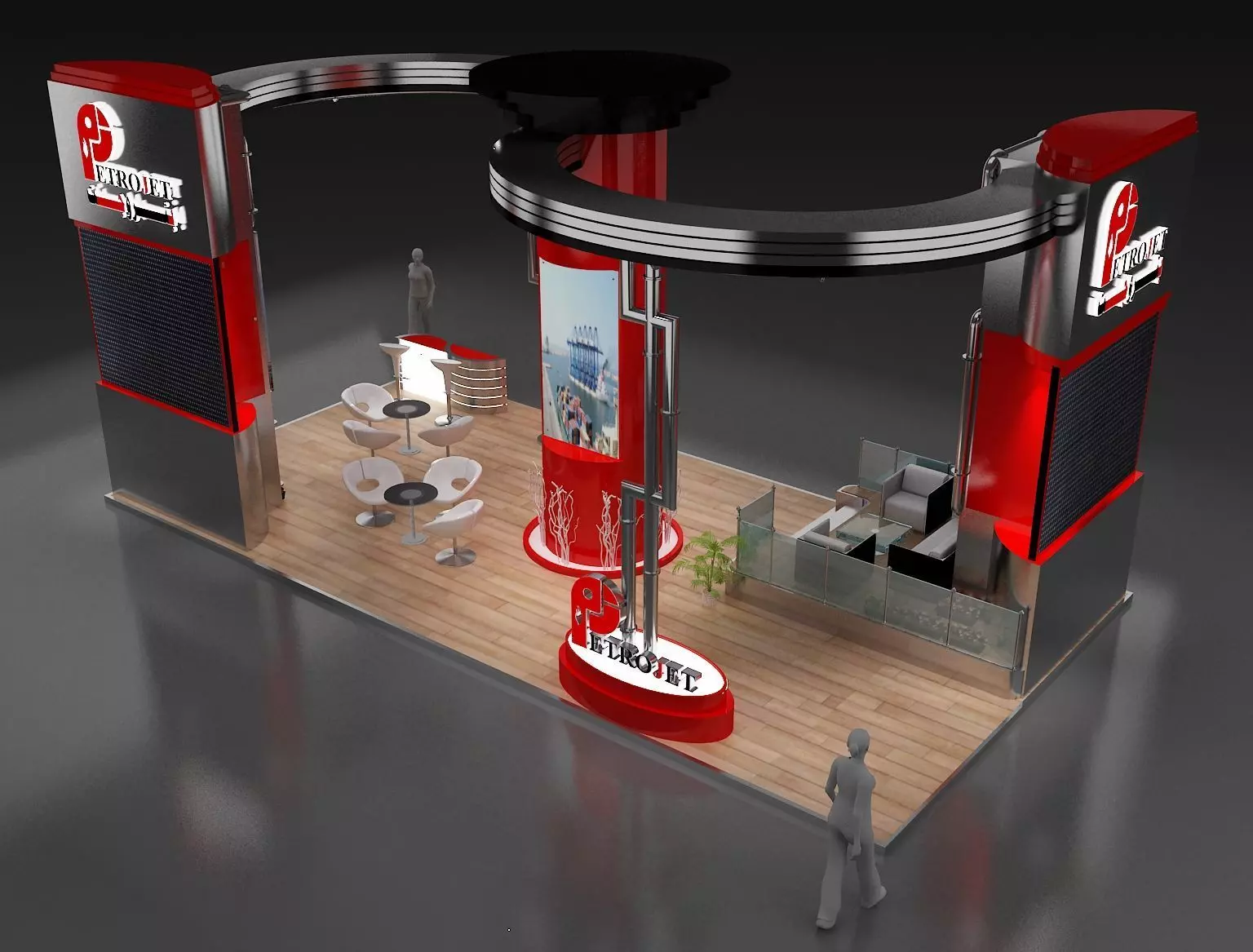 Booth Exhibition Stand a232  3D model_0