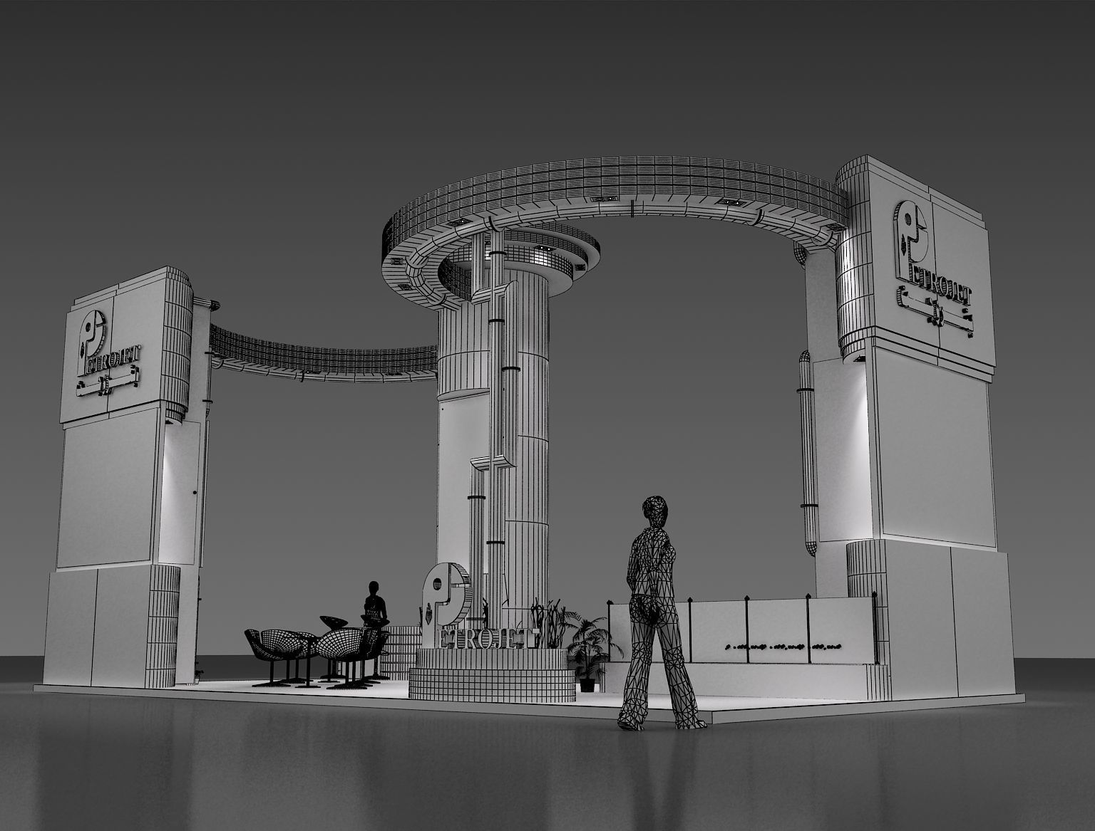 Booth Exhibition Stand a232  3D model_13