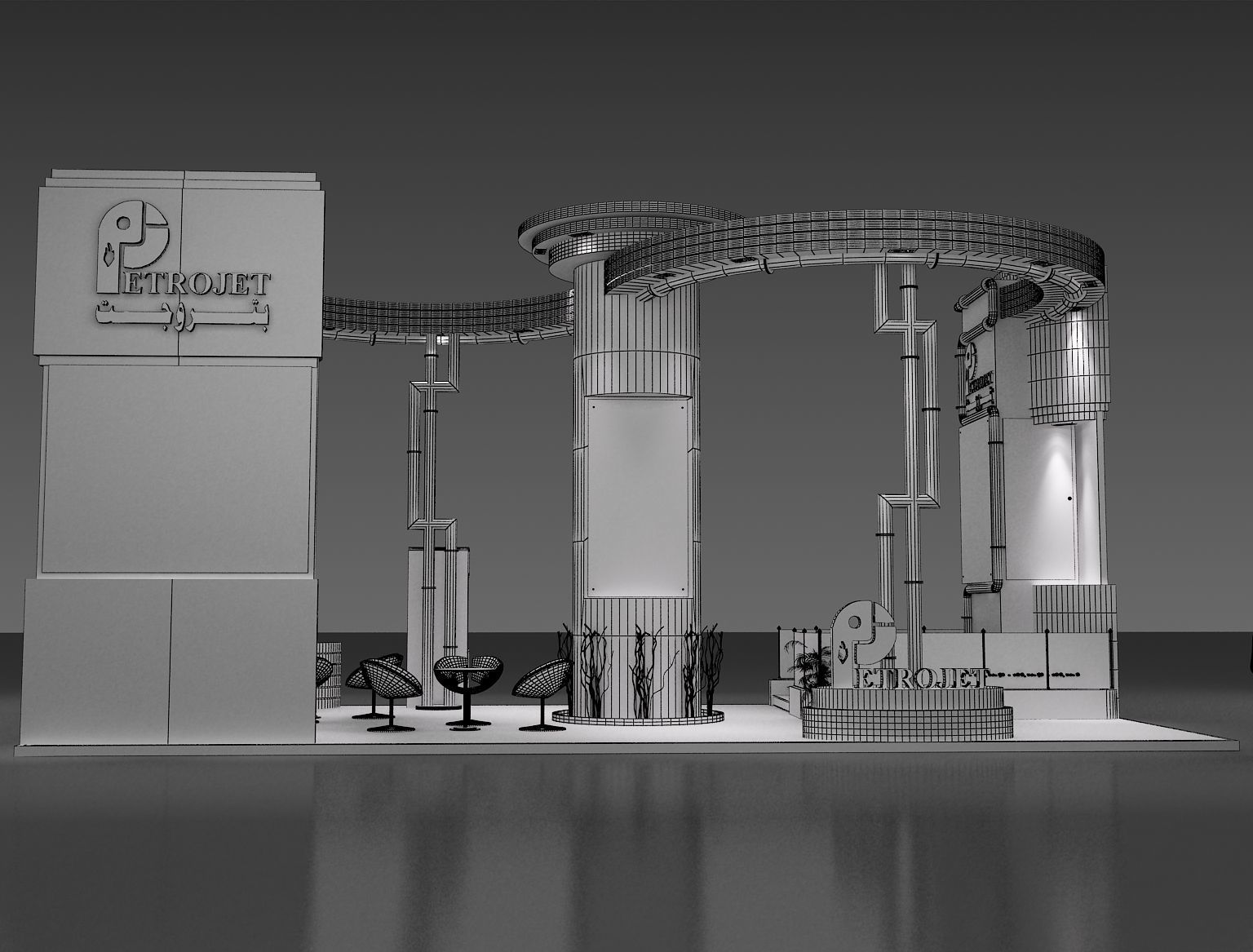 Booth Exhibition Stand a232  3D model_19