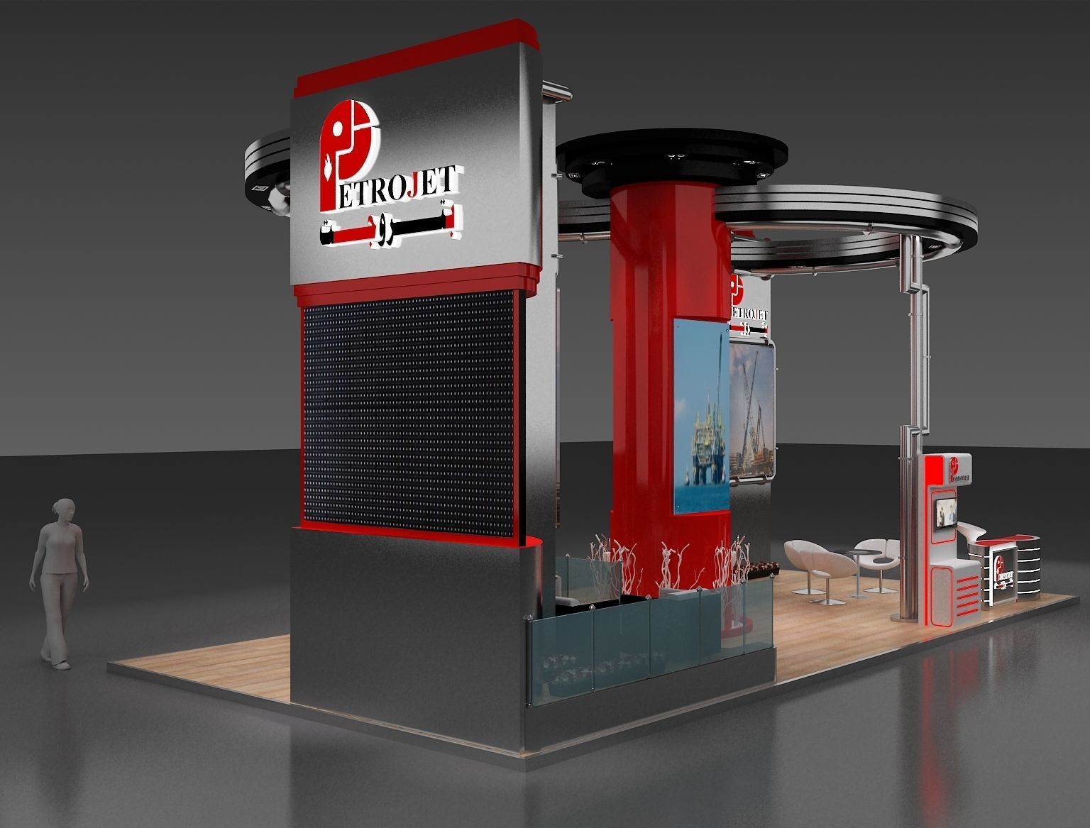 Booth Exhibition Stand a232  3D model_3