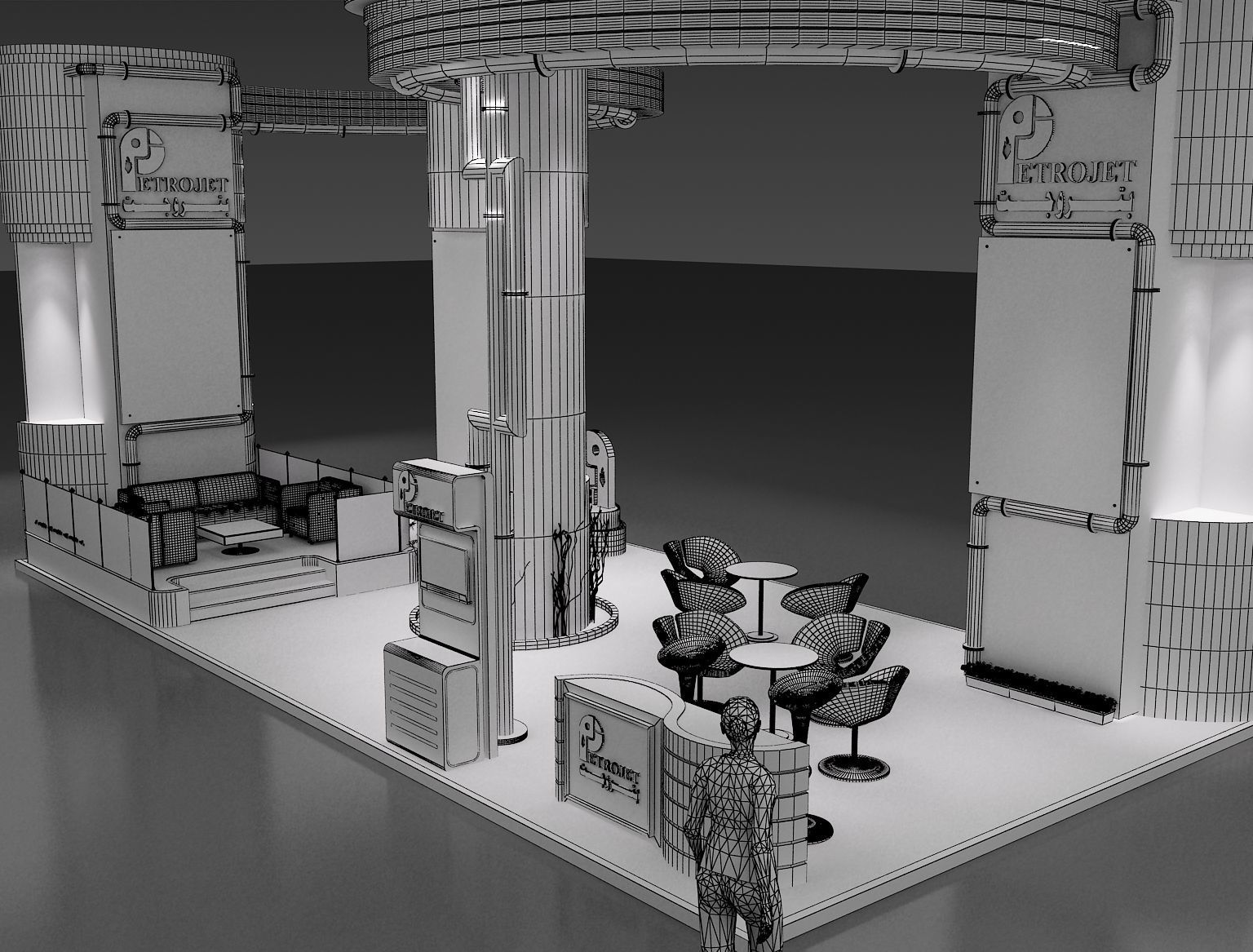 Booth Exhibition Stand a232  3D model_15