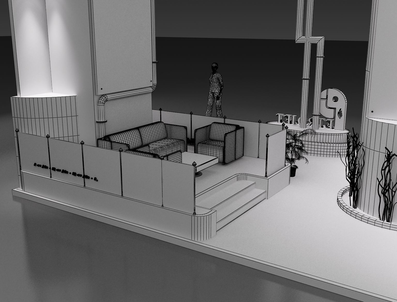 Booth Exhibition Stand a232  3D model_17