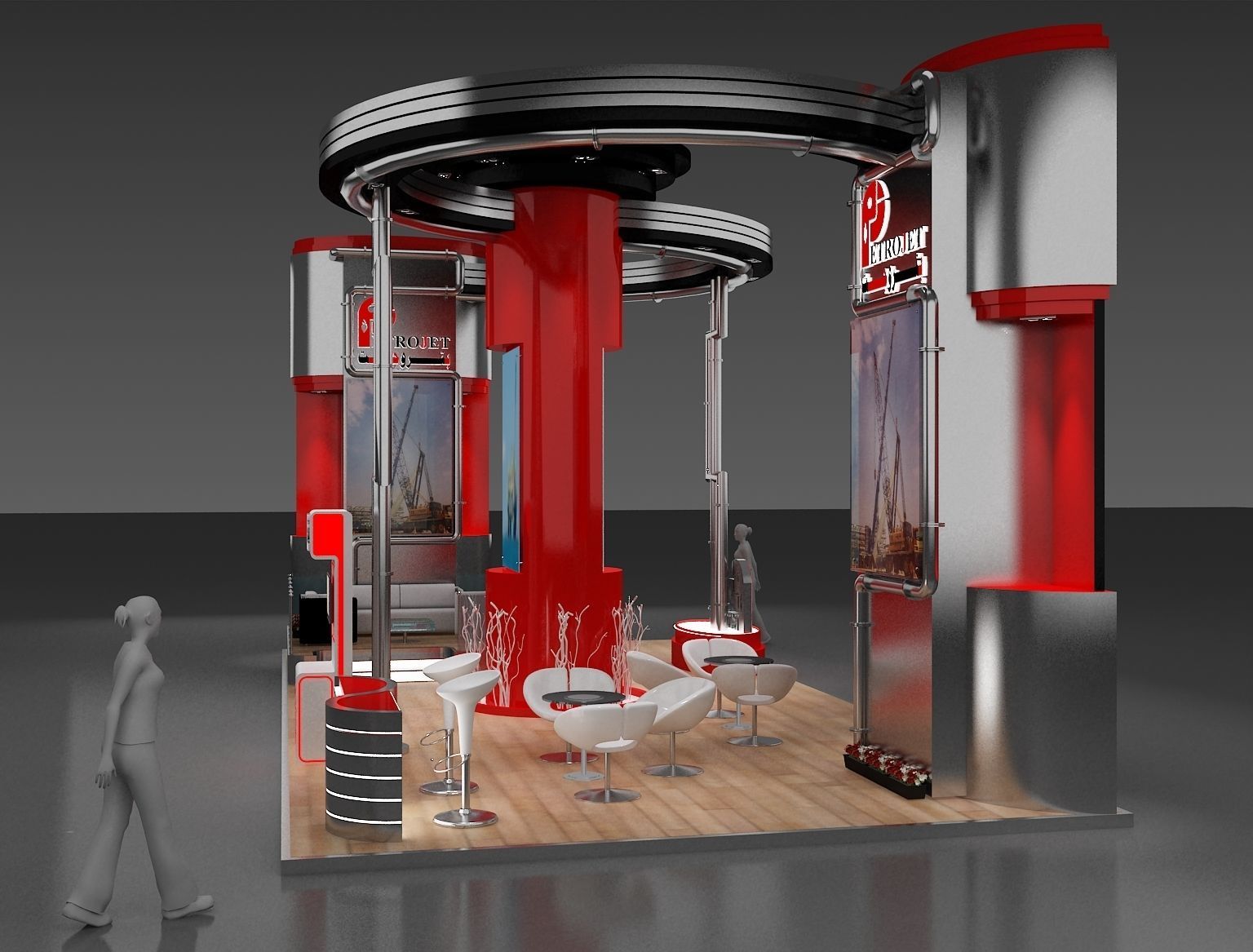 Booth Exhibition Stand a232  3D model_2