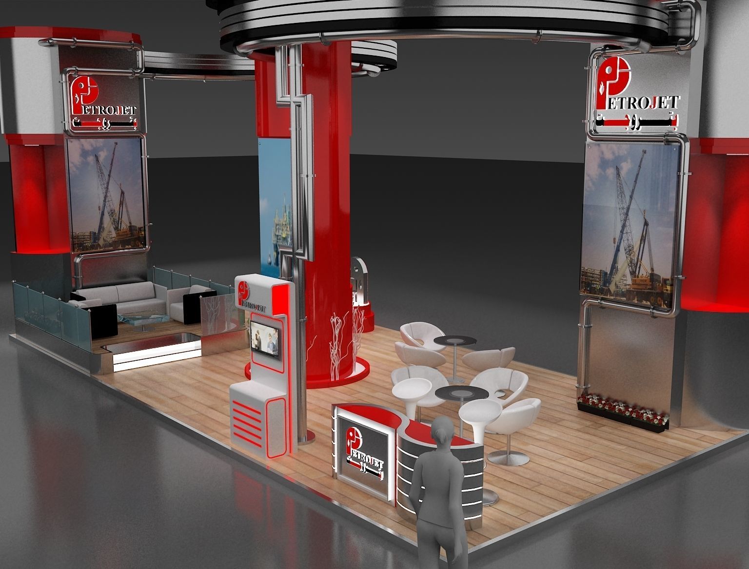Booth Exhibition Stand a232  3D model_14