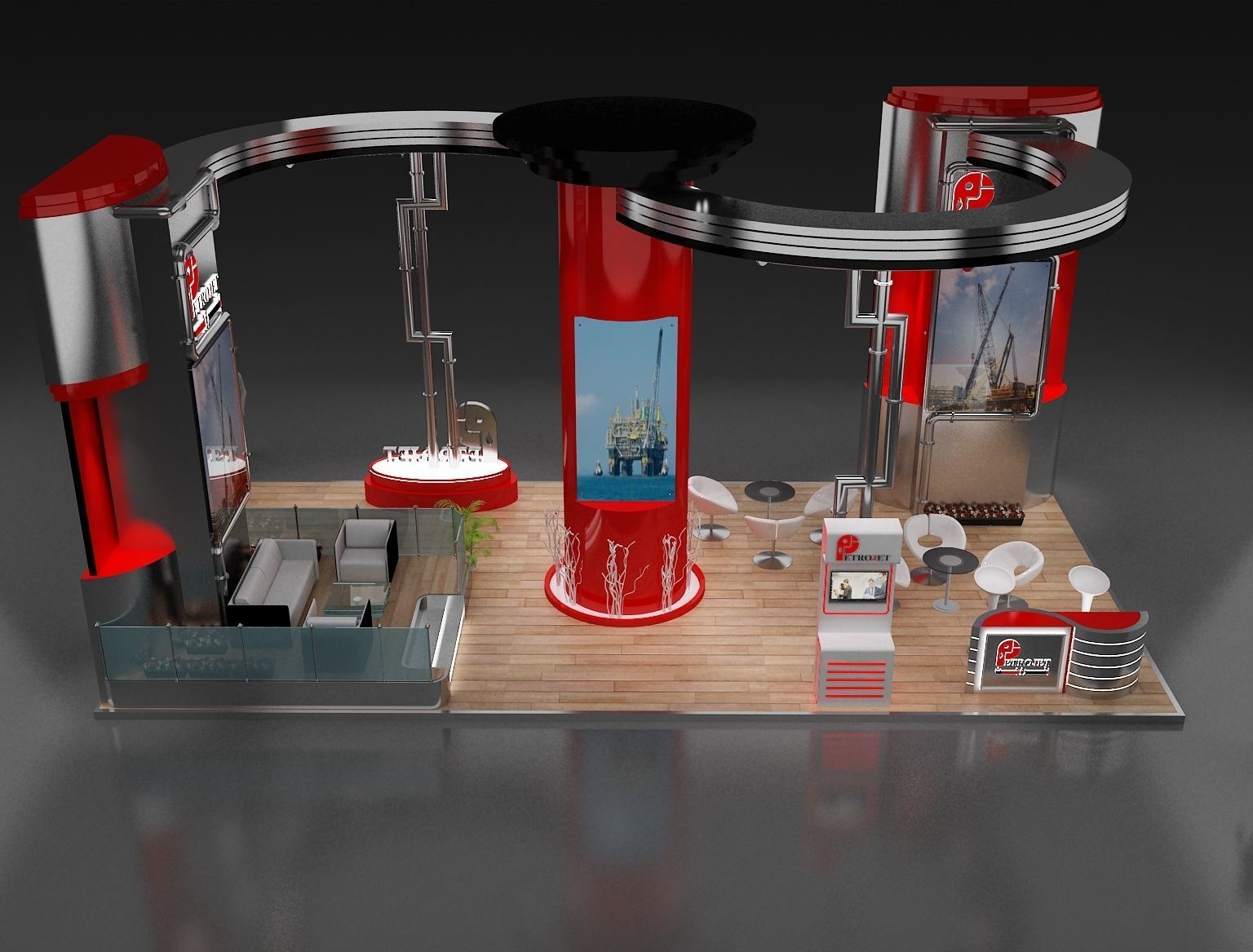 Booth Exhibition Stand a232  3D model_7